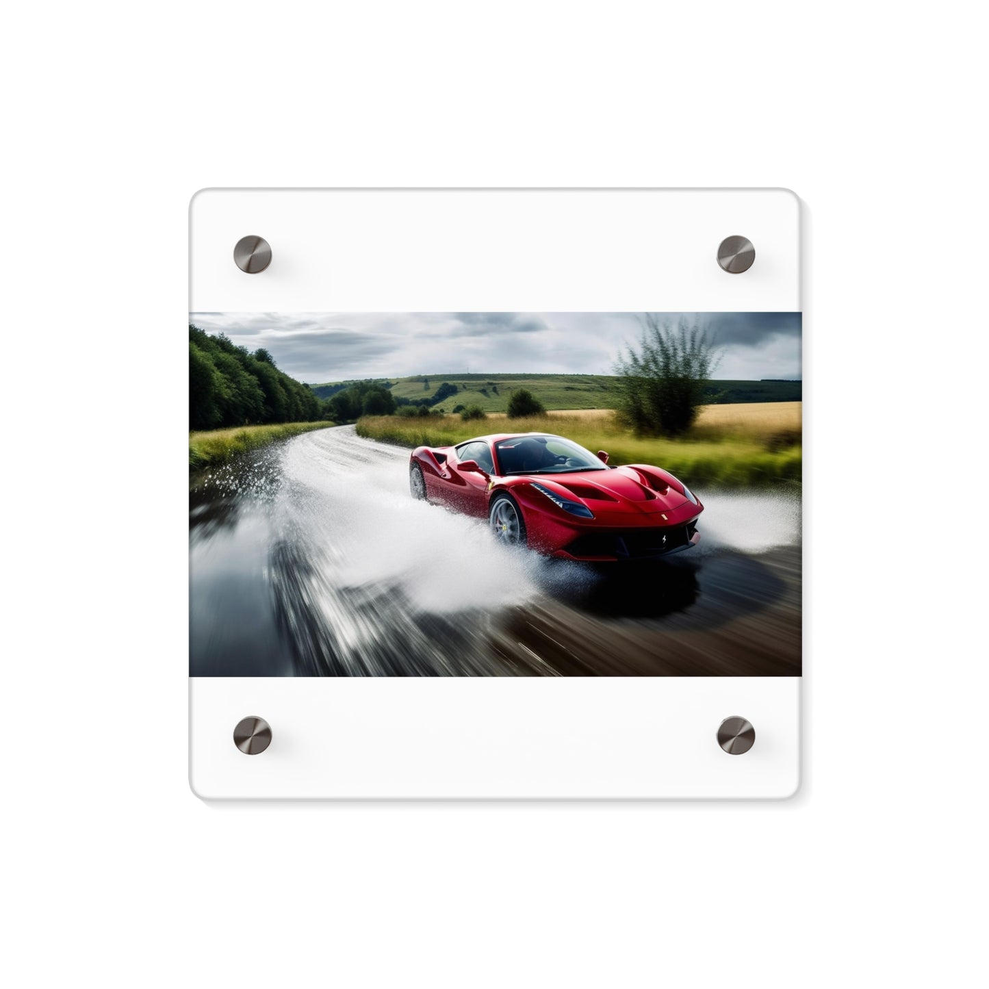 Acrylic Wall Art Panels Water Ferrari Splash 4