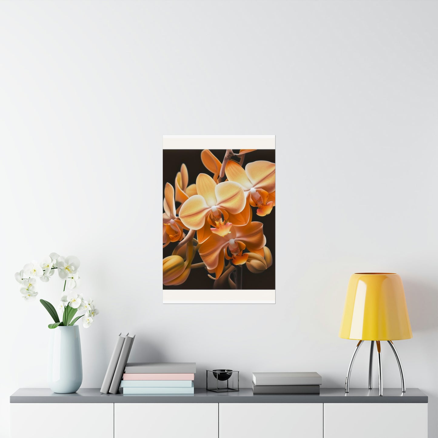 Premium Matte Vertical Posters orchid pedals 1