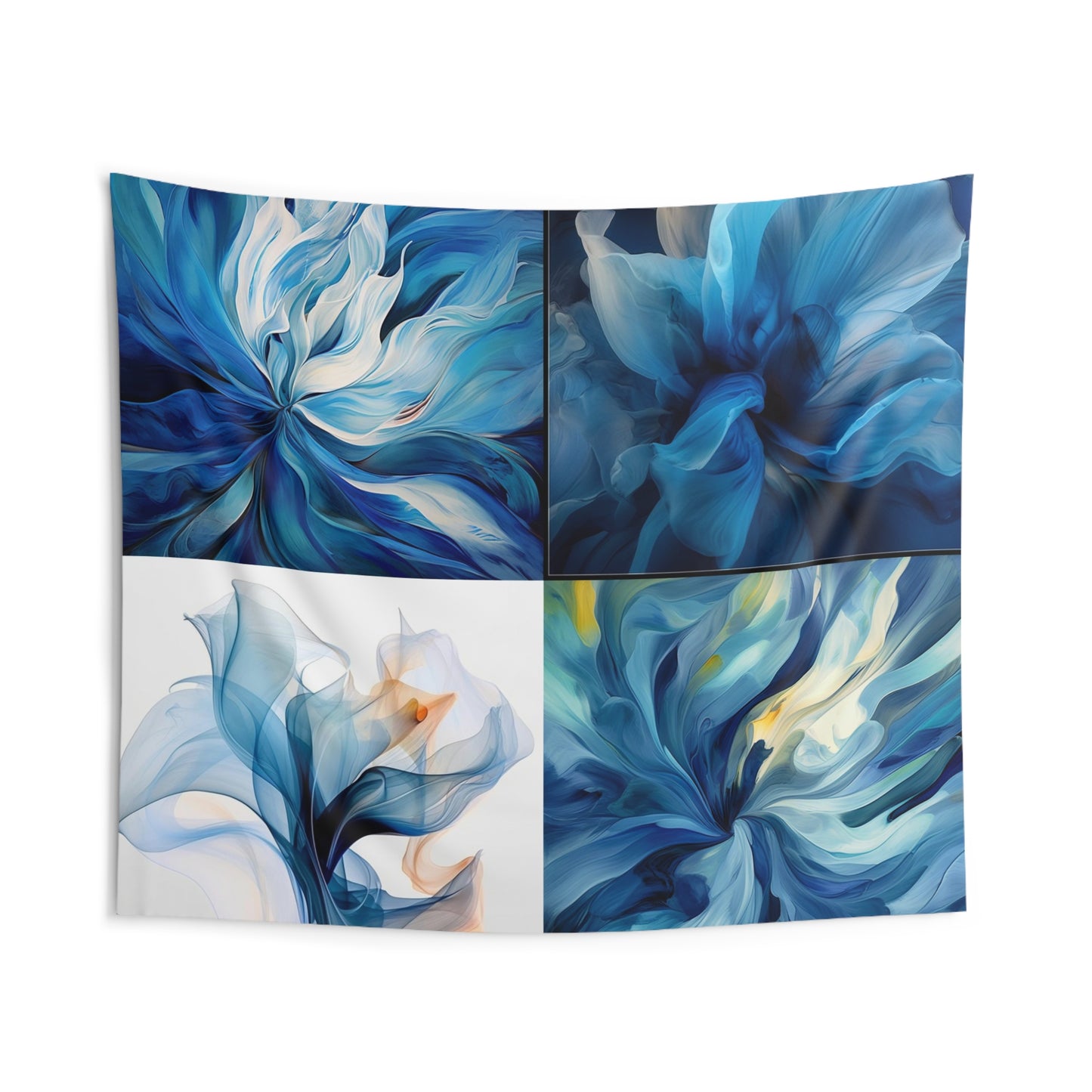 Indoor Wall Tapestries Blue Tluip Abstract 5