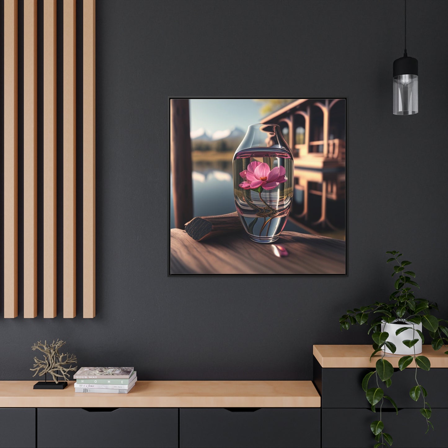 Gallery Canvas Wraps, Square Frame Pink Magnolia 3