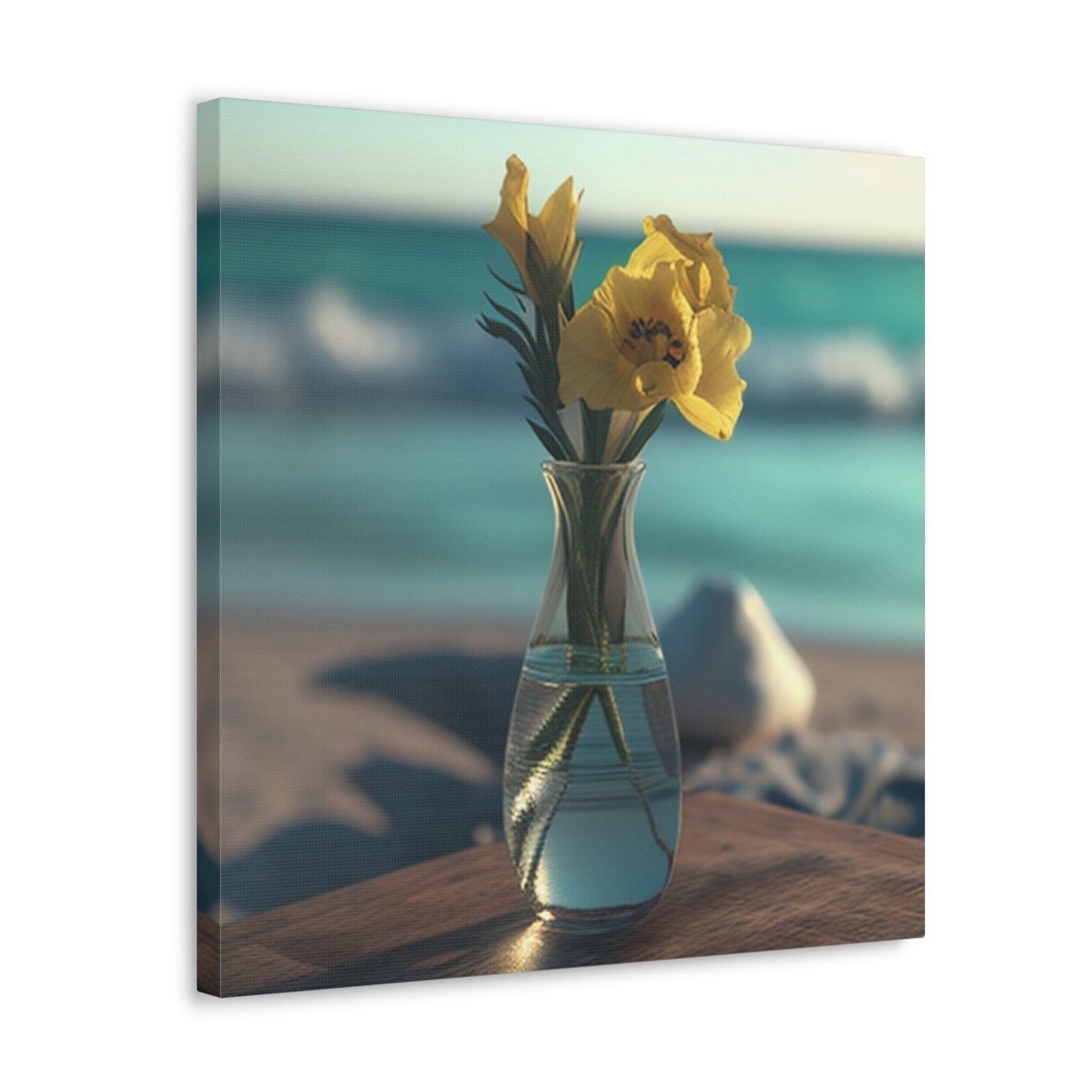 Canvas Gallery Wraps Yellow Gladiolus glass 4