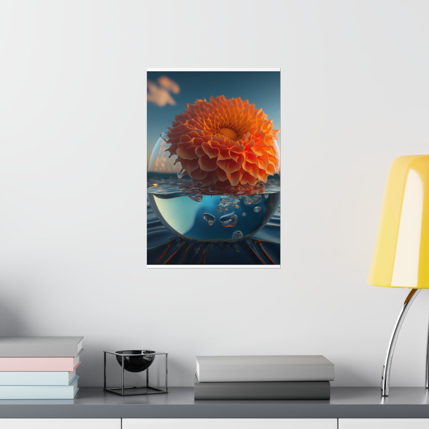 Premium Matte Vertical Posters Dahlia Orange 4