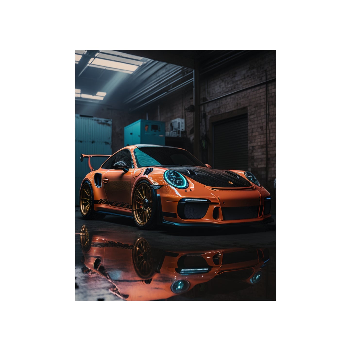 Premium Matte Vertical Posters Porsche Color 1