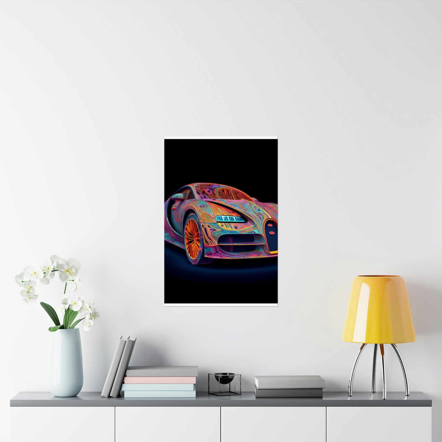 Premium Matte Vertical Posters Bugatti Abstract Concept 1