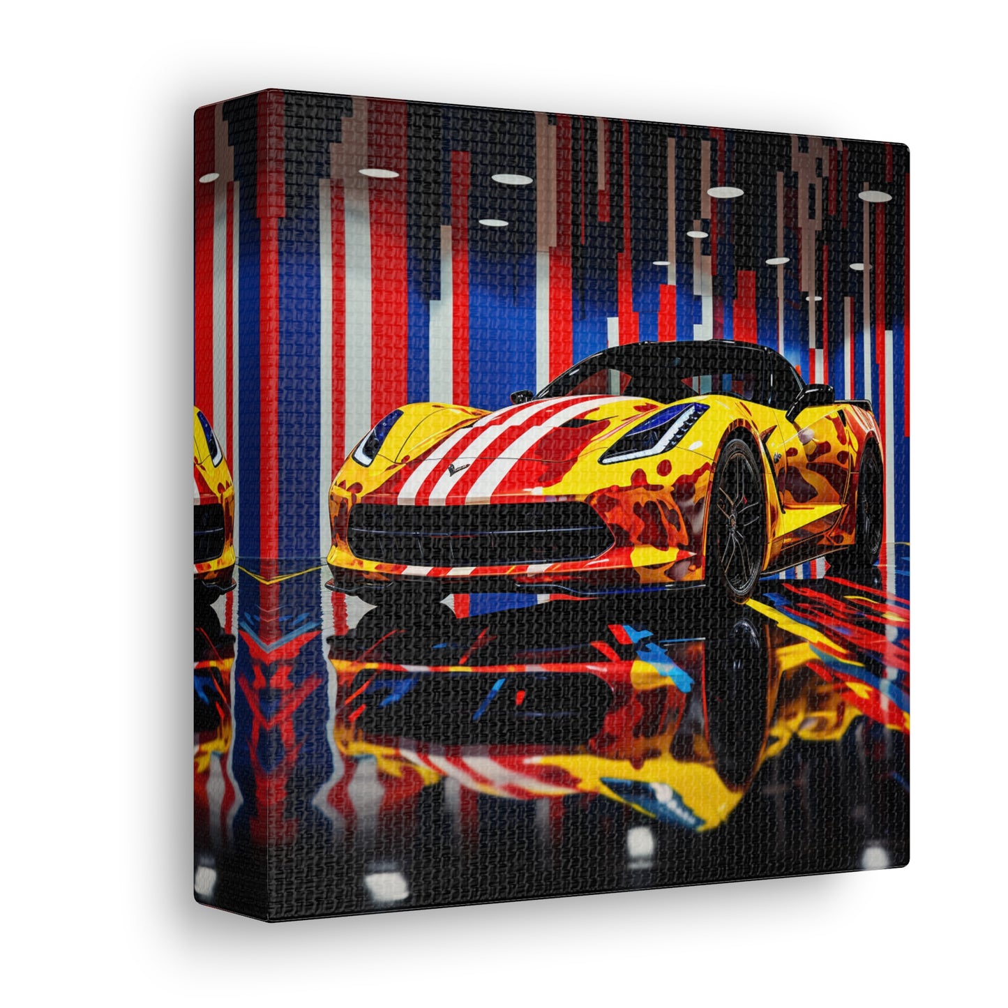 Canvas Gallery Wraps Macro Flag Ferrari 4