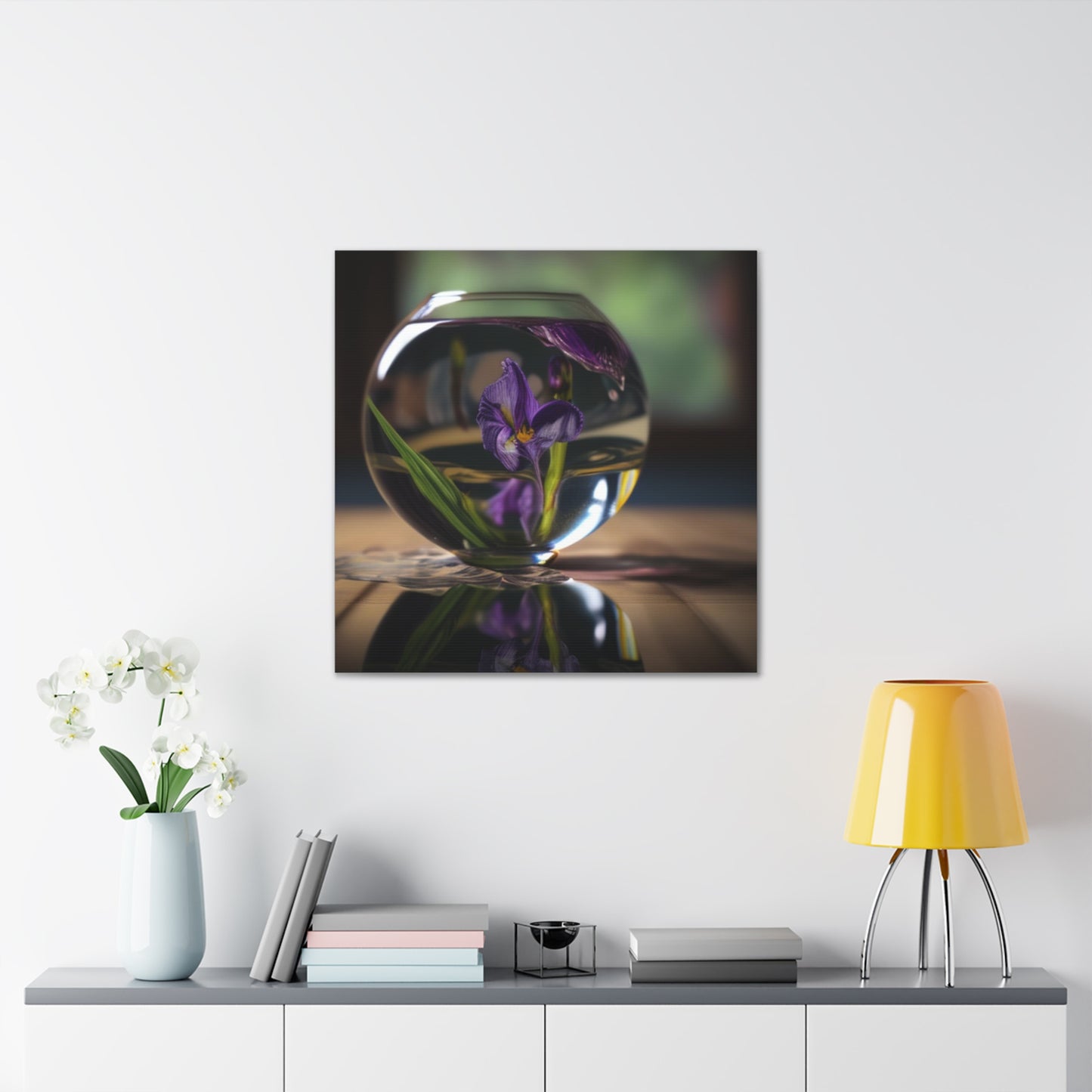 Canvas Gallery Wraps Purple Iris in a vase 1