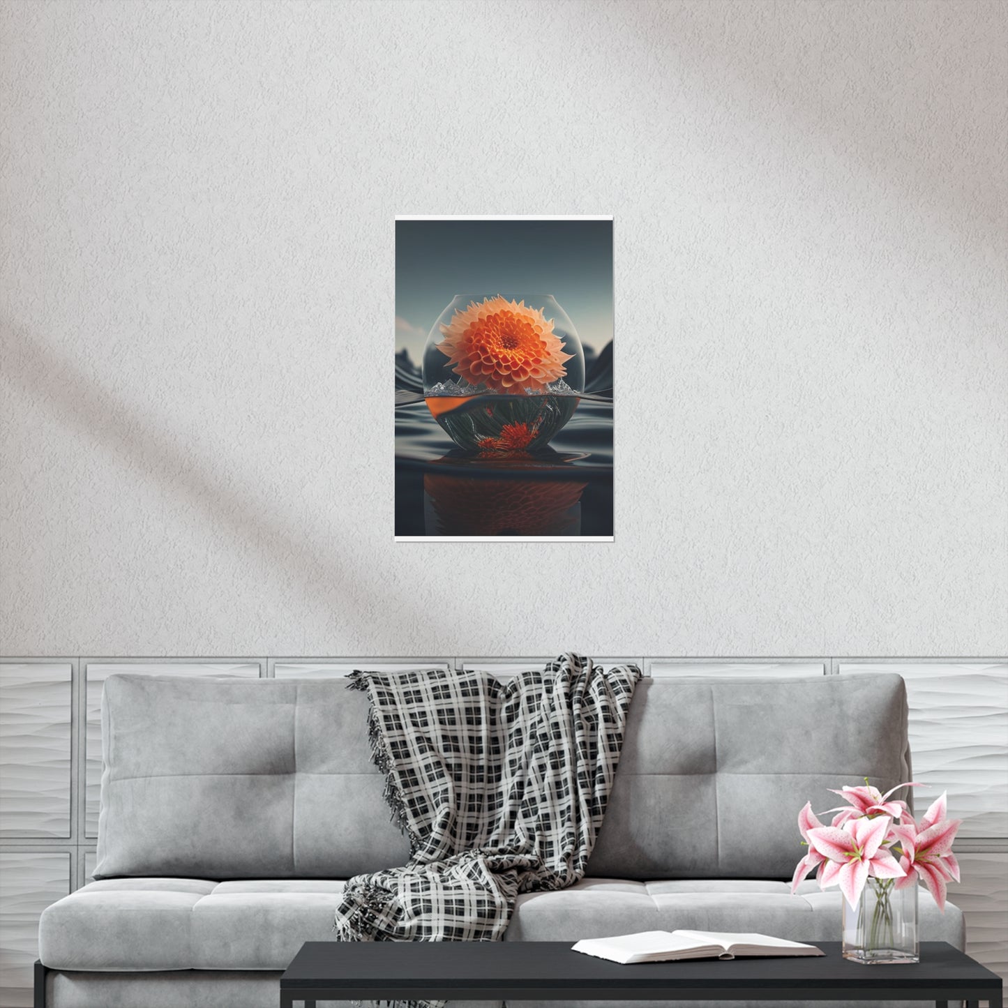 Premium Matte Vertical Posters Dahlia Orange 3