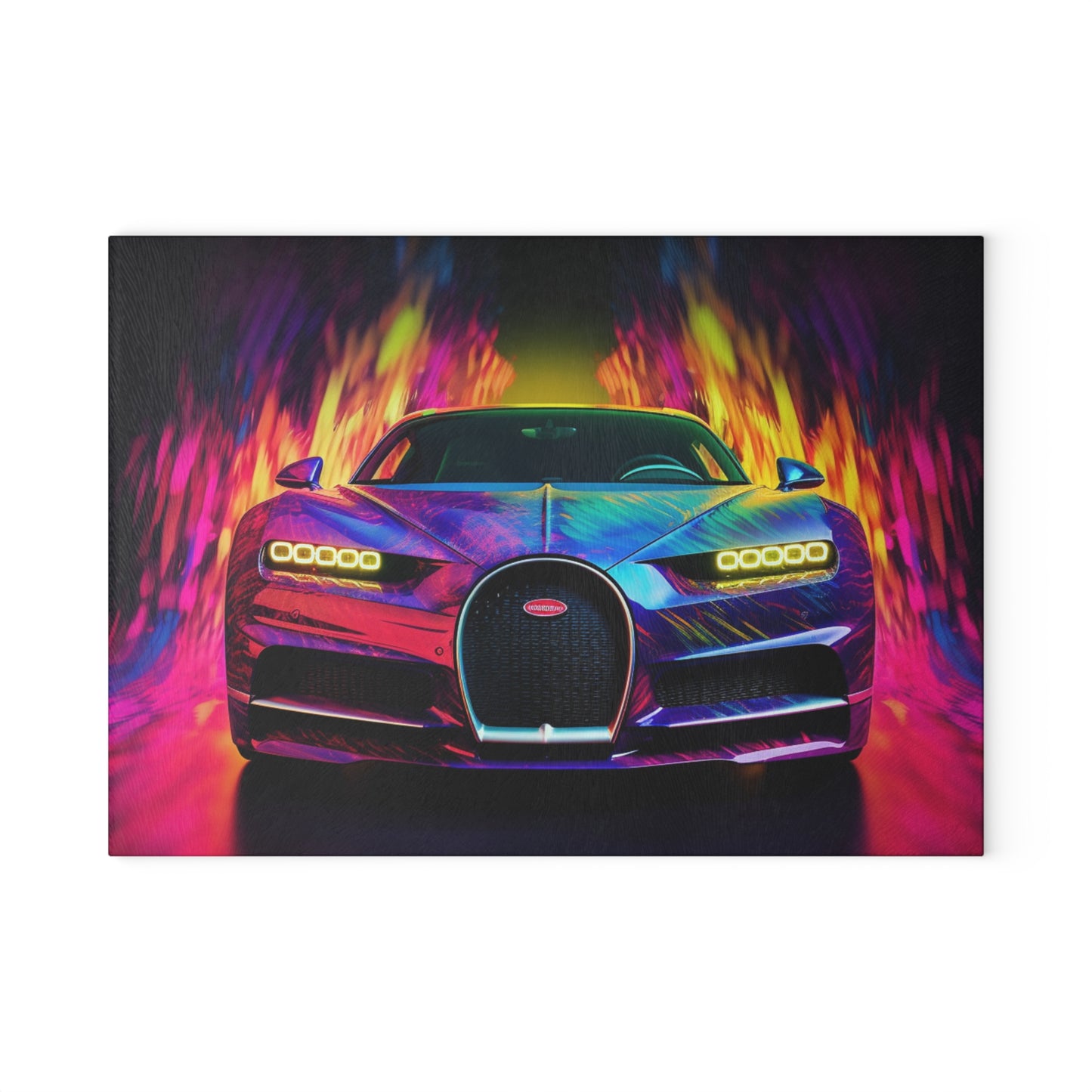 Glass Cutting Board Florescent Bugatti Flair 3