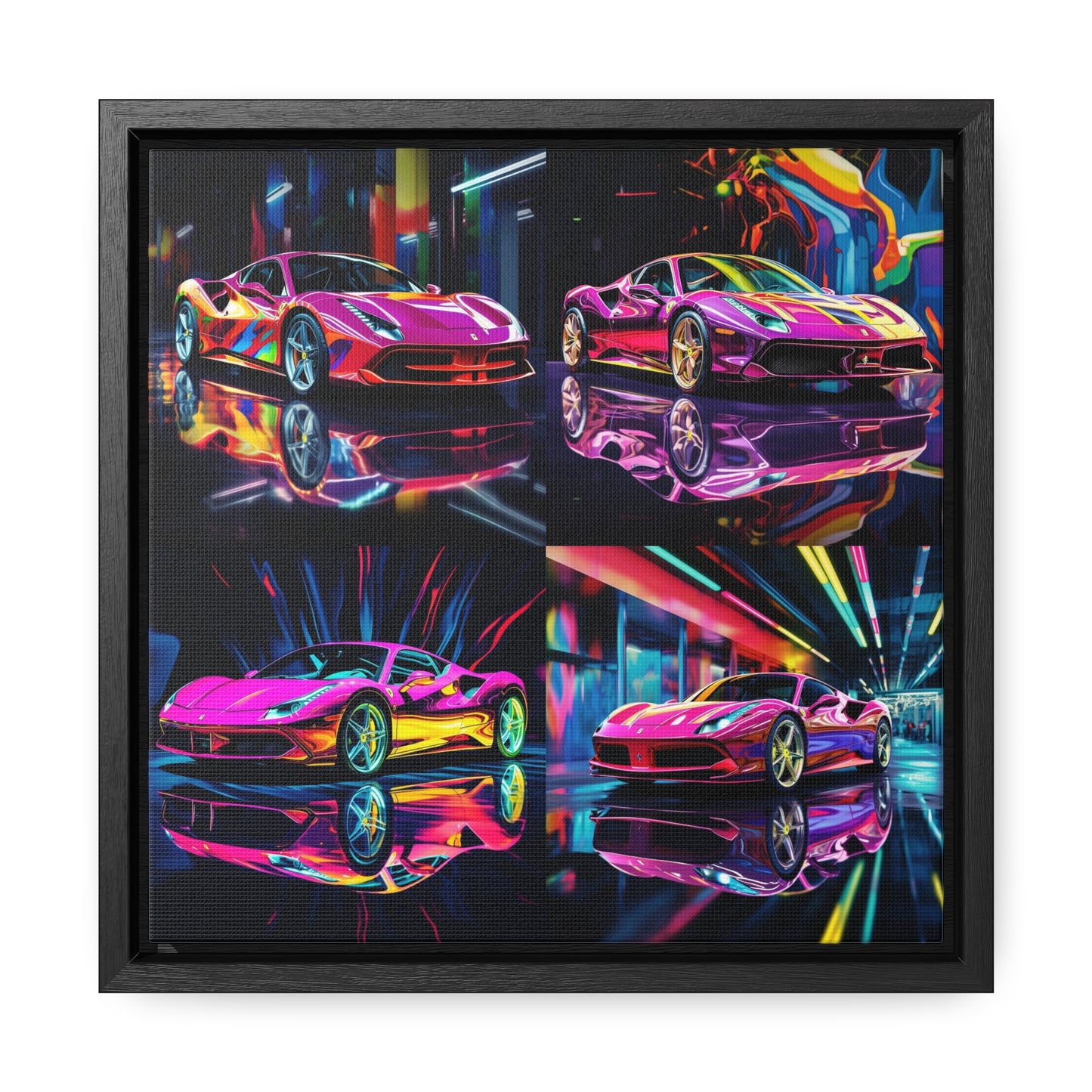 Gallery Canvas Wraps, Square Frame Pink Macro Ferrari 5