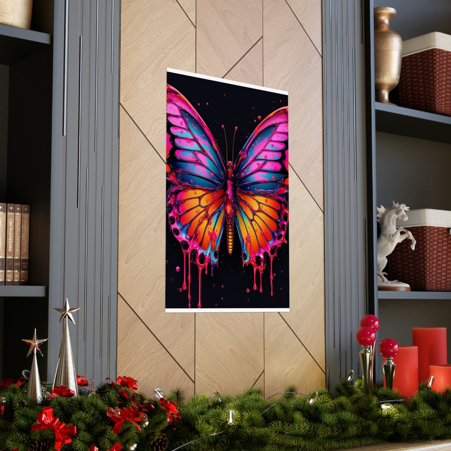 Premium Matte Vertical Posters Pink Butterfly Flair 1