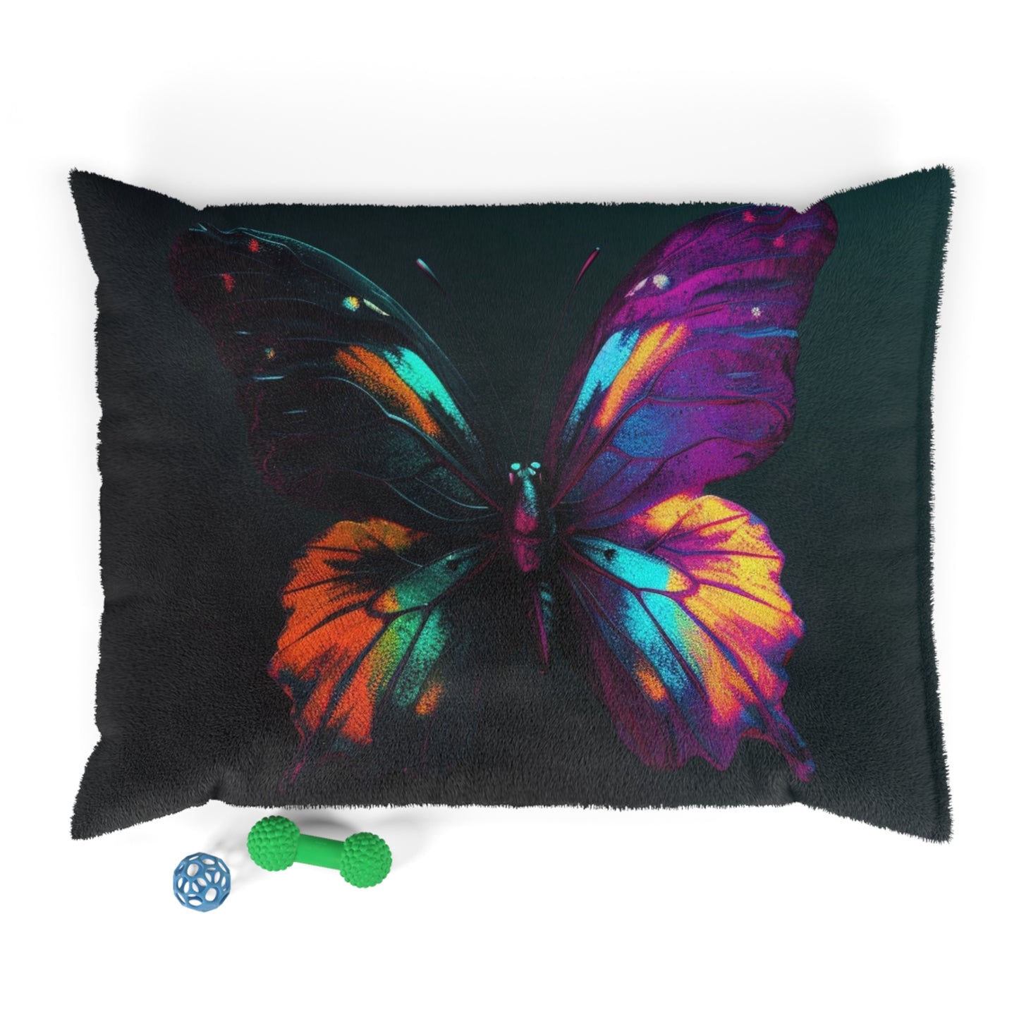 Pet Bed Hyper Colorful Butterfly Purple 3