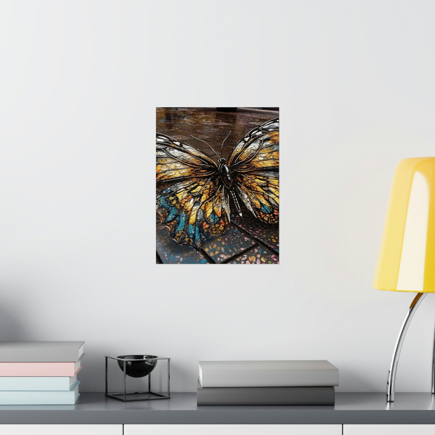 Premium Matte Vertical Posters Water Butterfly Street 1