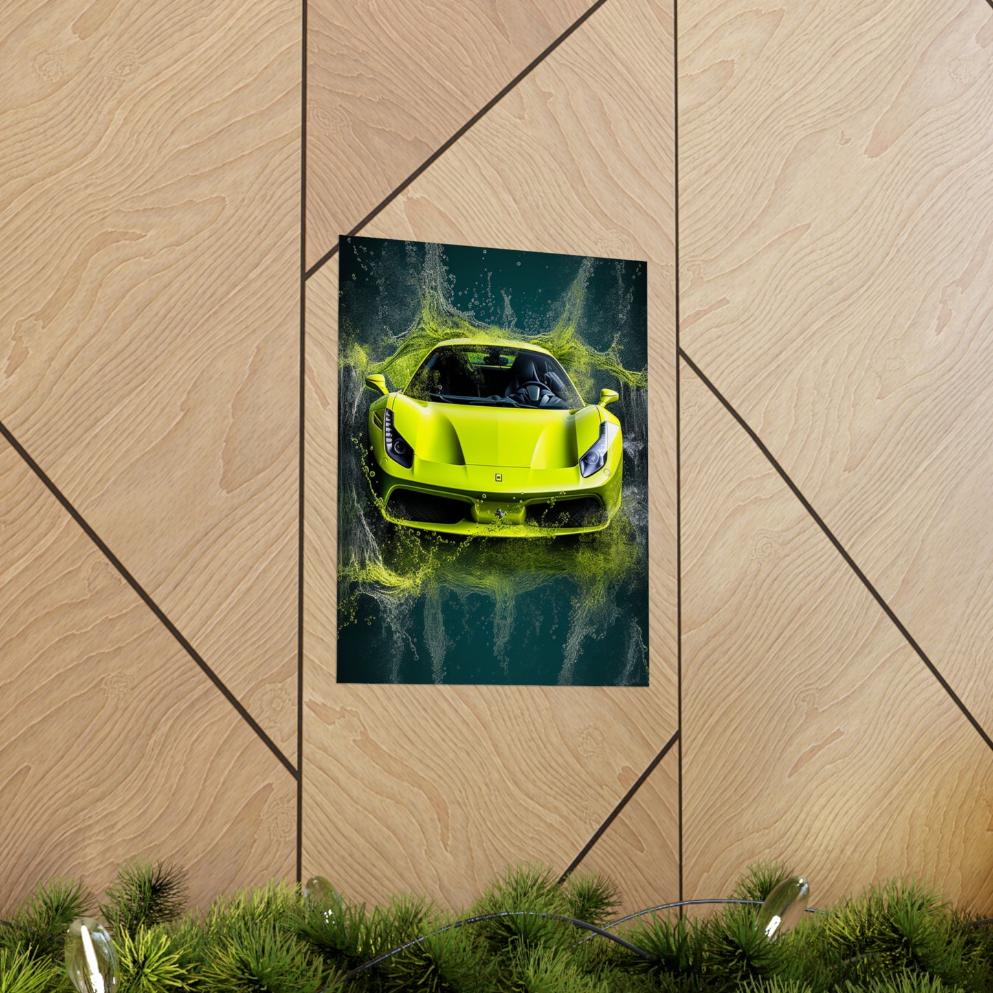 Premium Matte Vertical Posters Farrari Water 4