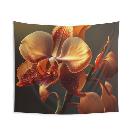 Indoor Wall Tapestries Orange Orchid 1