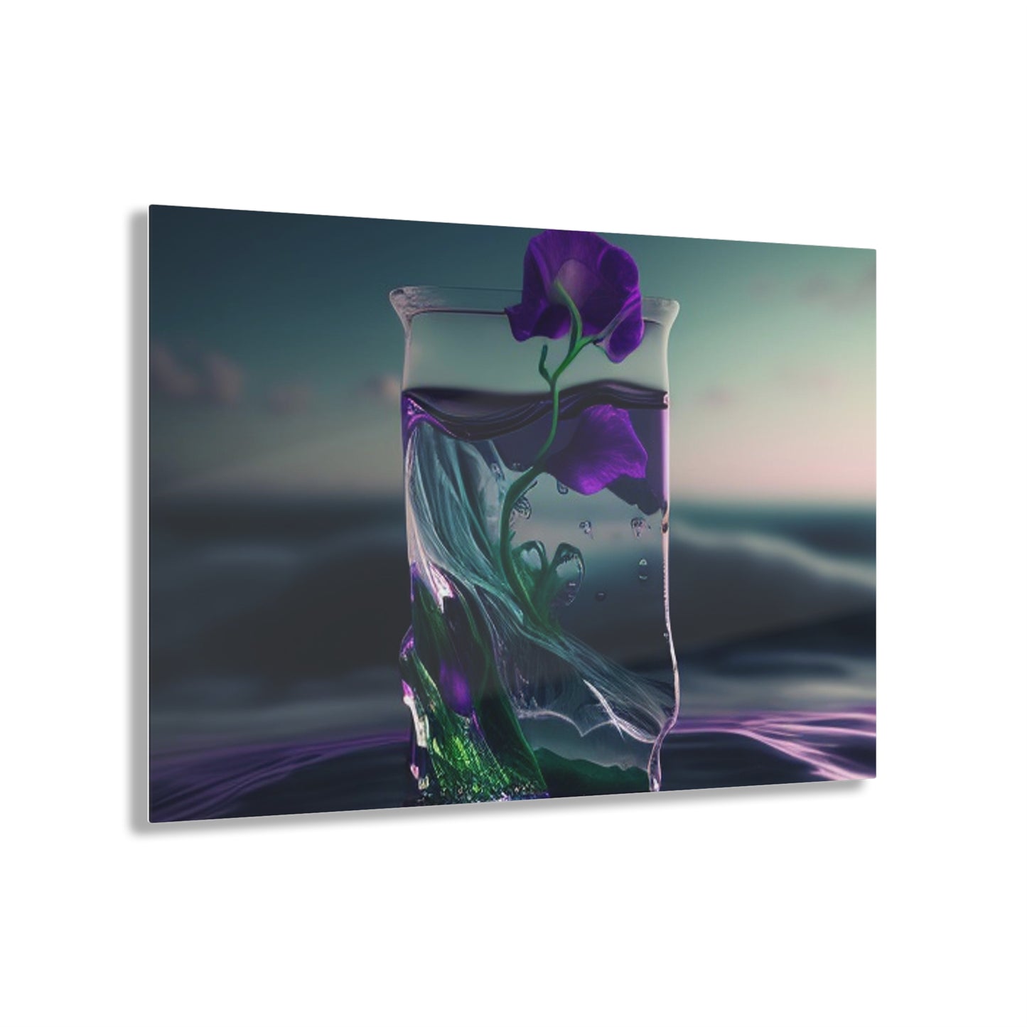 Acrylic Prints Purple Sweet pea in a vase 3