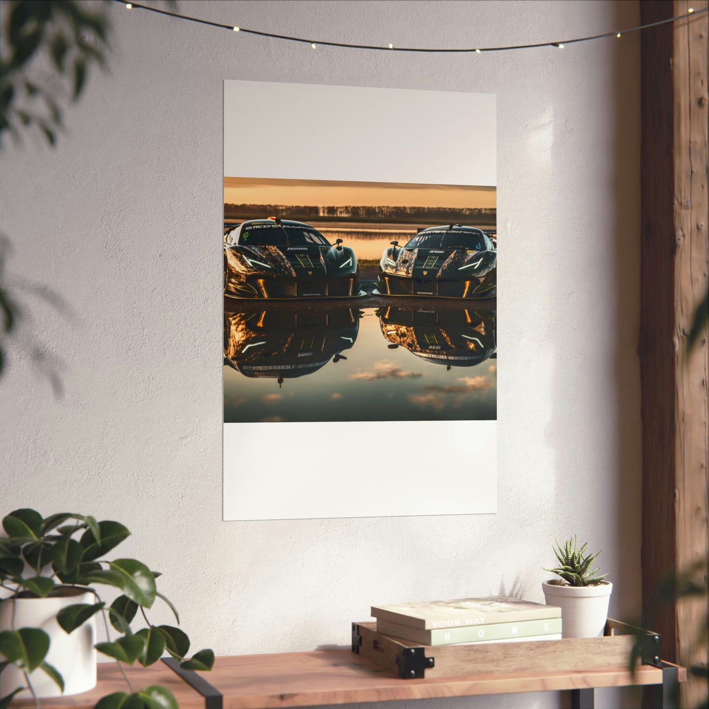 Premium Matte Vertical Posters Ferrari Lake 4