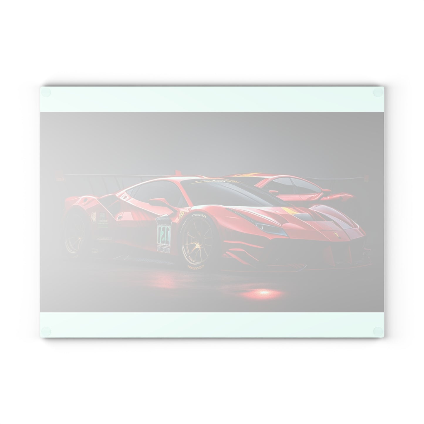 Glass Cutting Board Ferrari Red 2