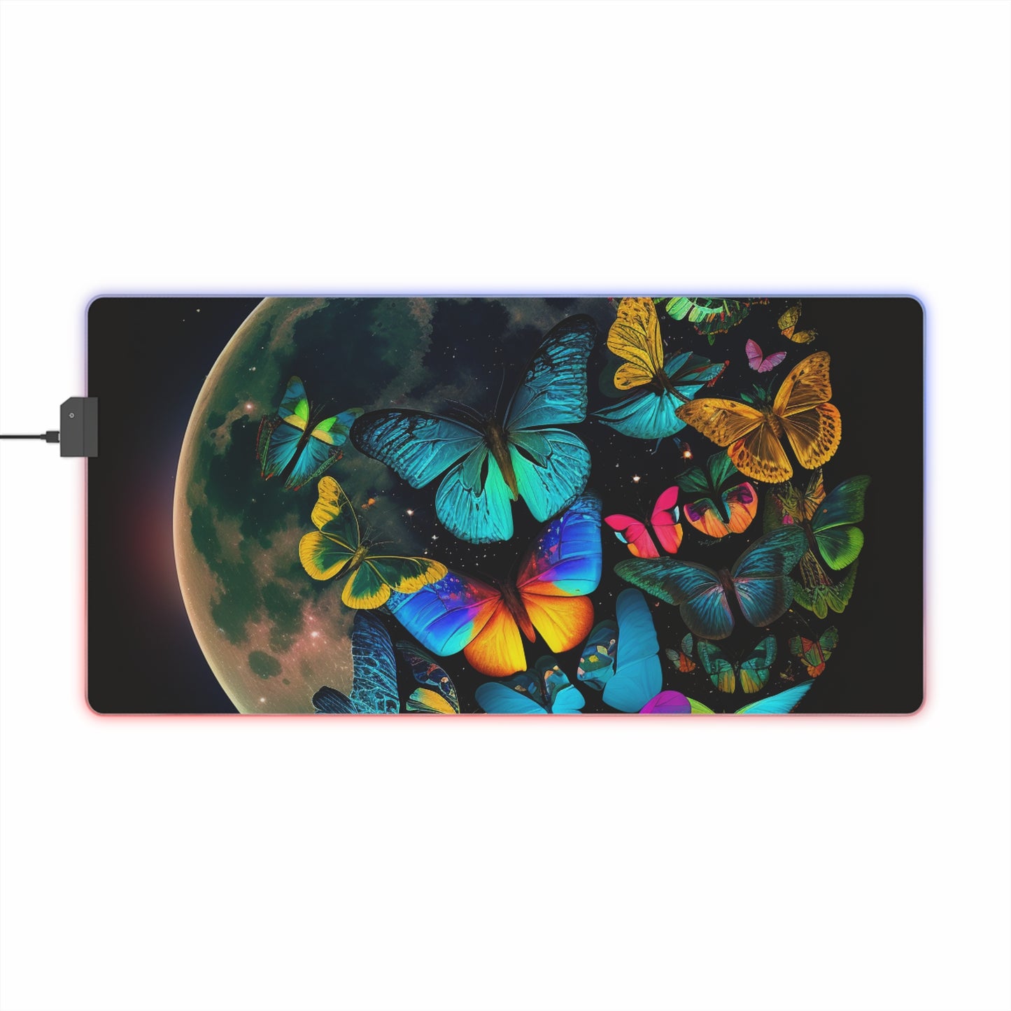 LED Gaming Mouse Pad Moon Butterfly 2