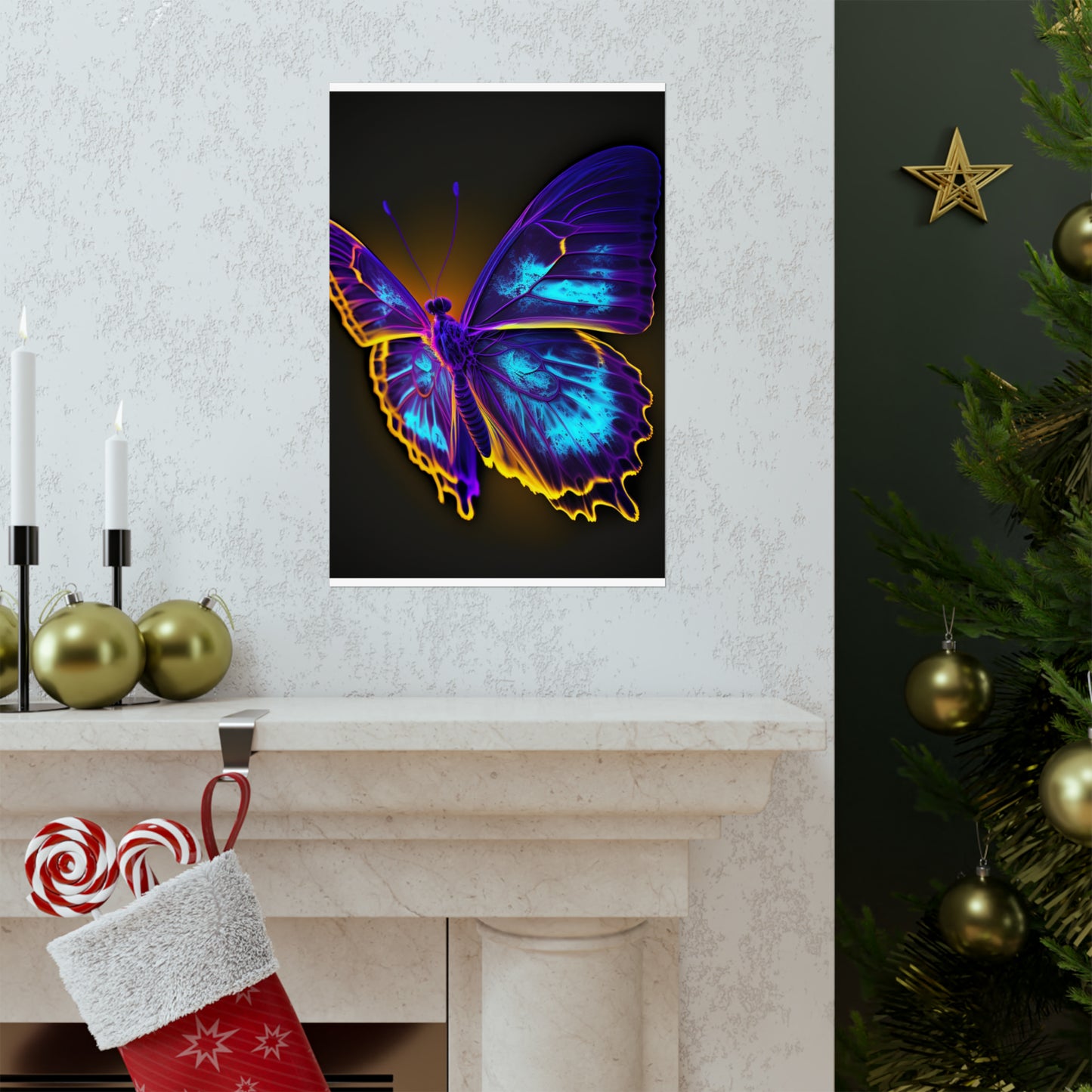 Premium Matte Vertical Posters Thermal Butterfly 4