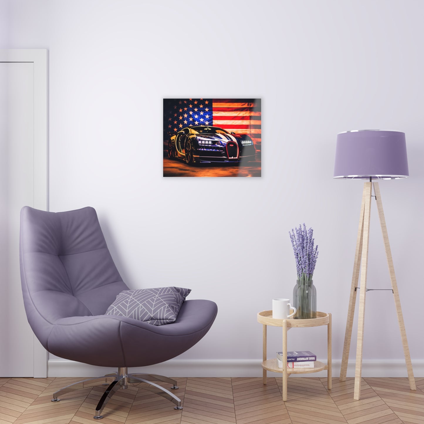 Acrylic Prints Macro Bugatti American Flag 4