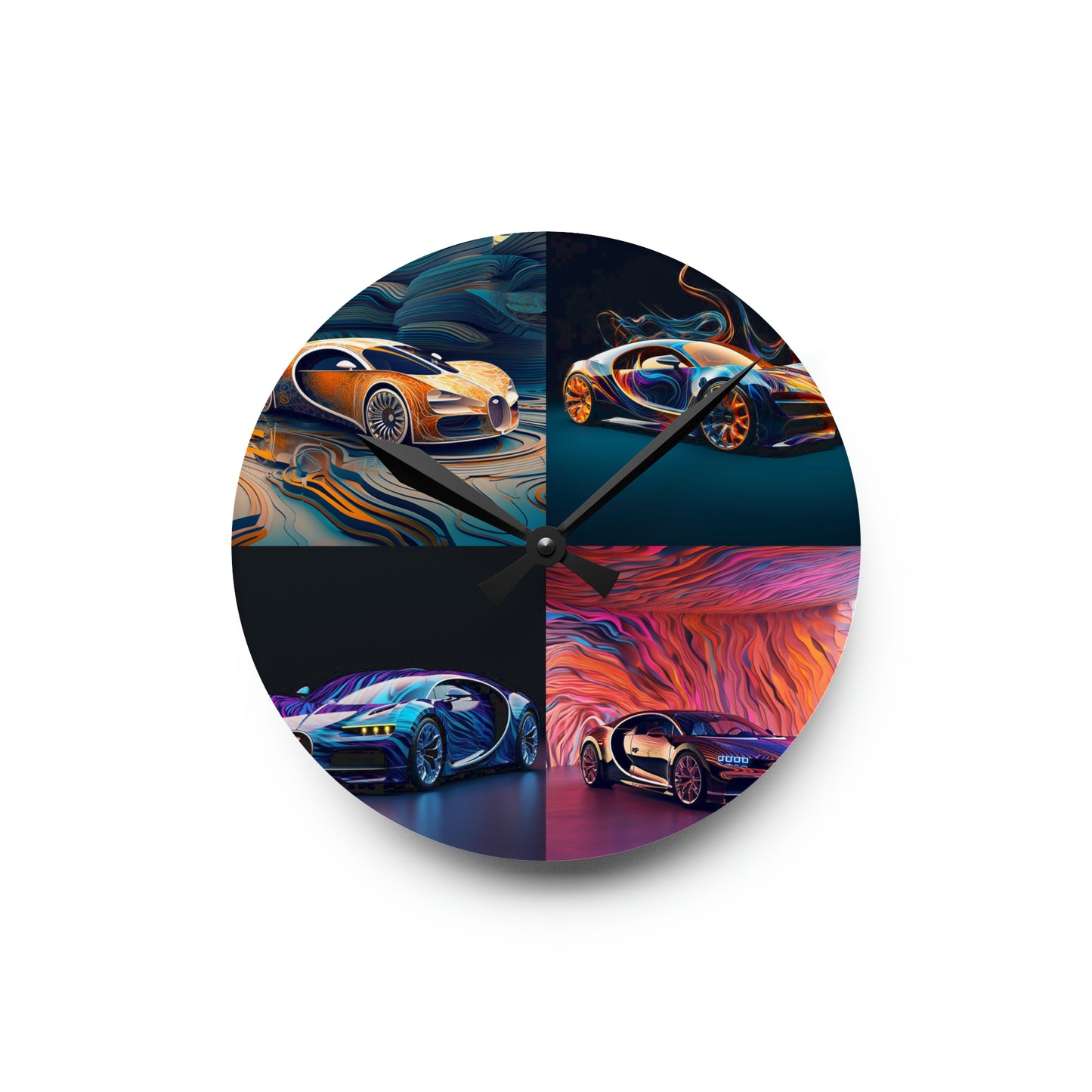 Acrylic Wall Clock Bugatti Abstract Flair 5