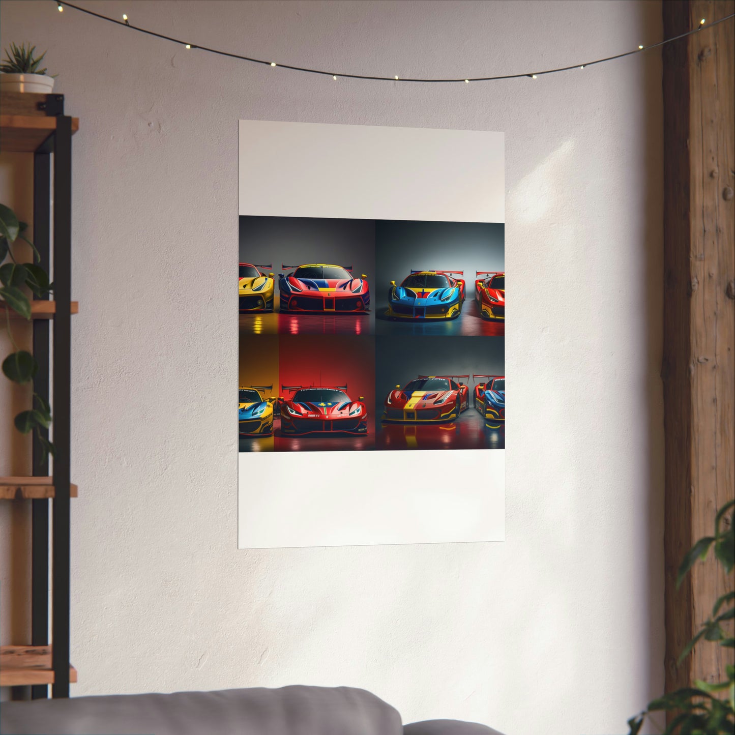 Premium Matte Vertical Posters Ferrari Red Blue 5