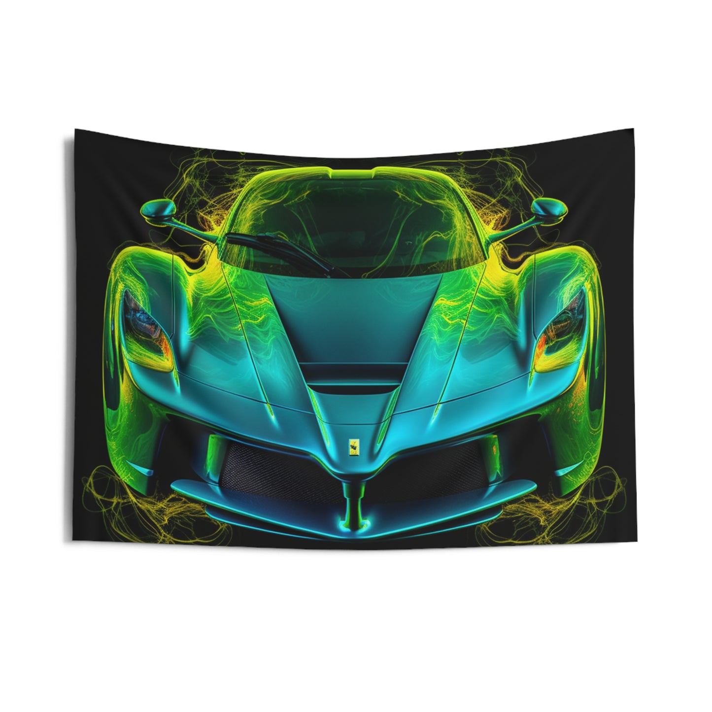 Indoor Wall Tapestries Ferrari Neon 2