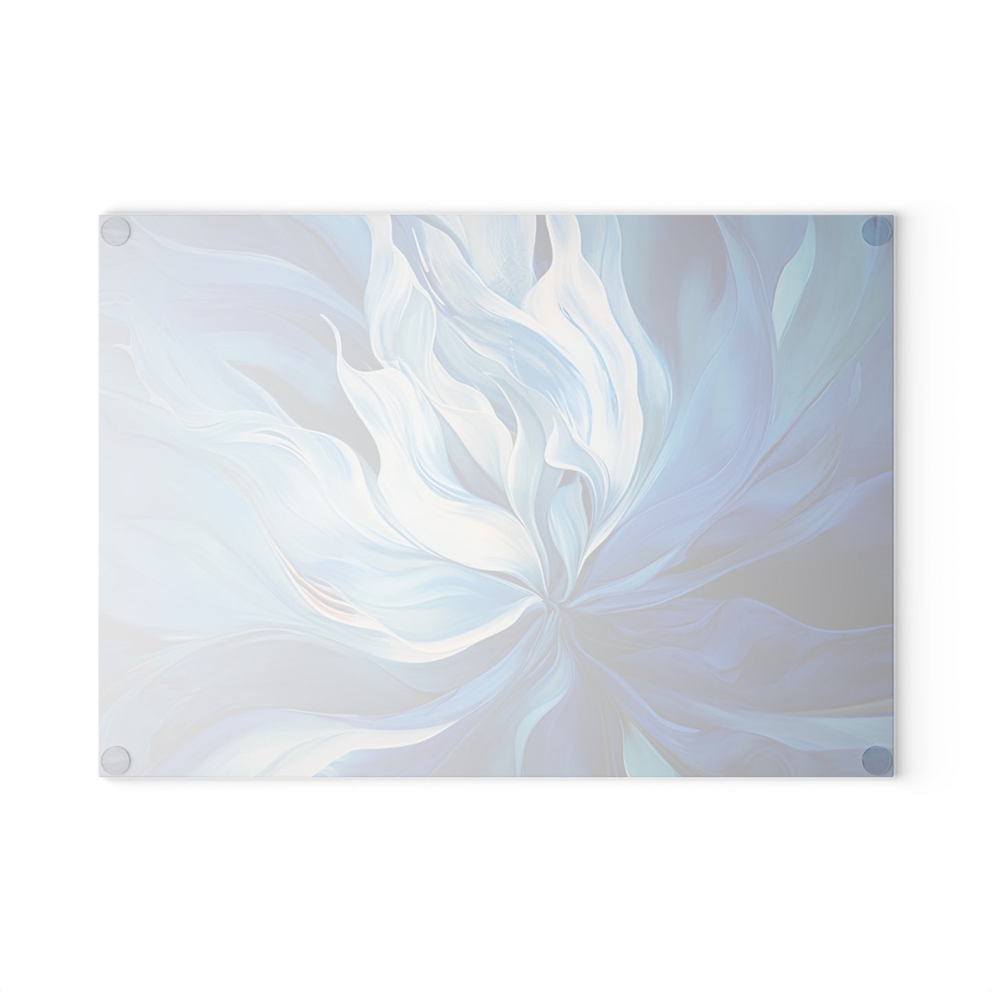 Glass Cutting Board Blue Tluip Abstract 1