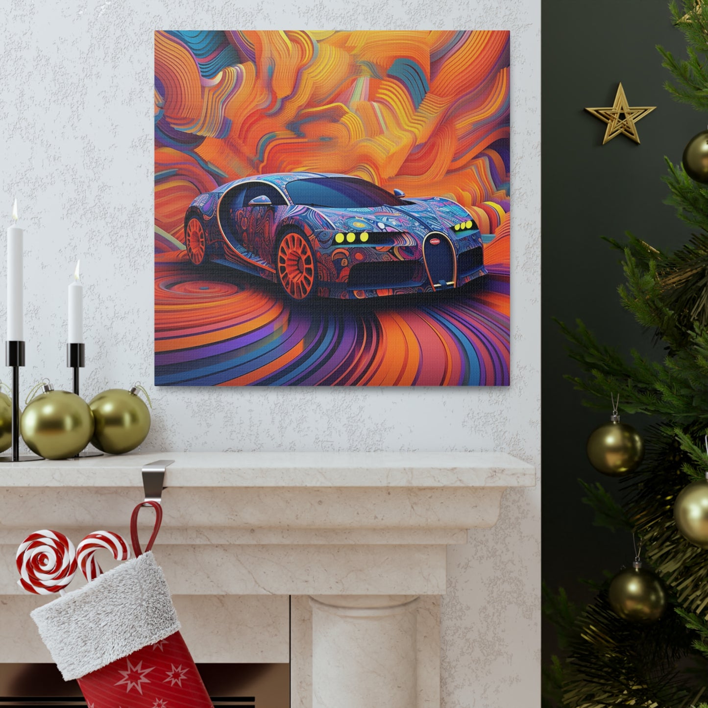 Canvas Gallery Wraps Bugatti Abstract Concept 4