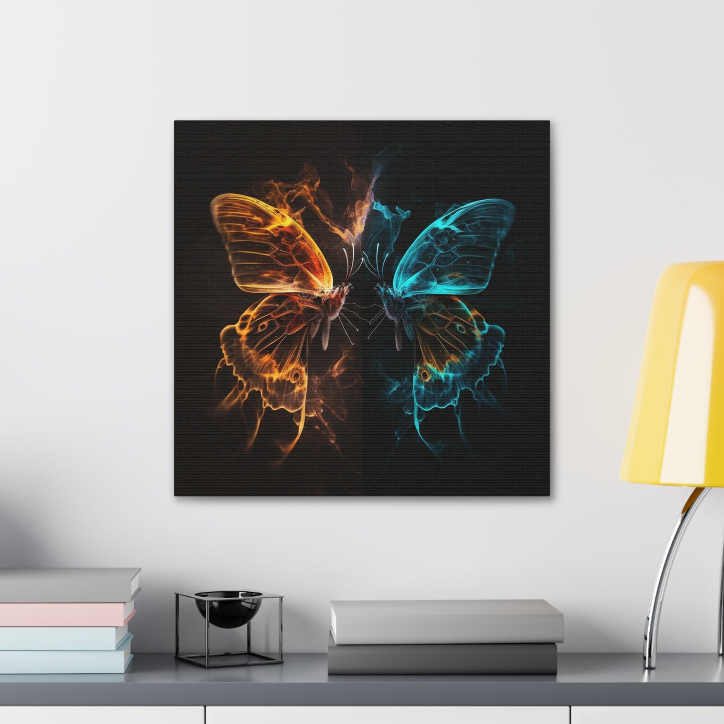 Canvas Gallery Wraps Kiss Neon Butterfly 6