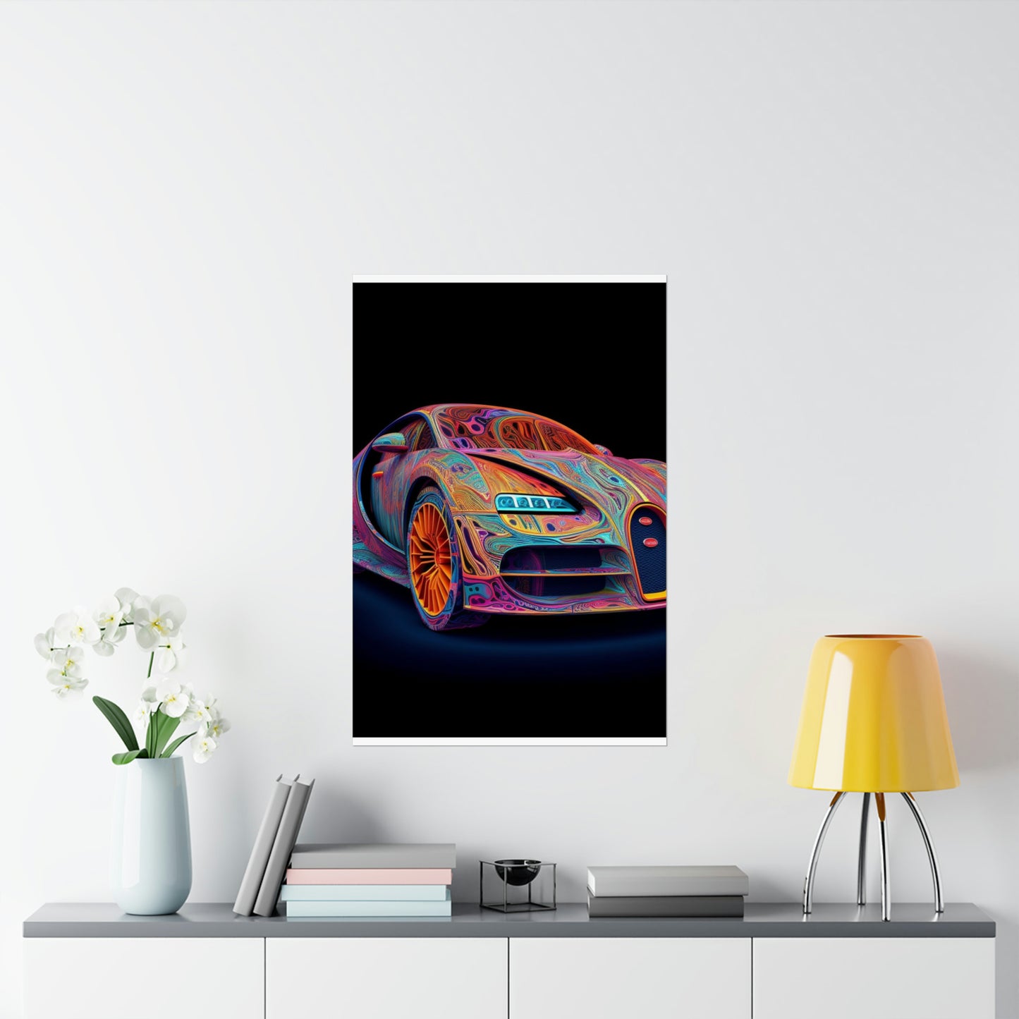 Premium Matte Vertical Posters Bugatti Abstract Concept 1