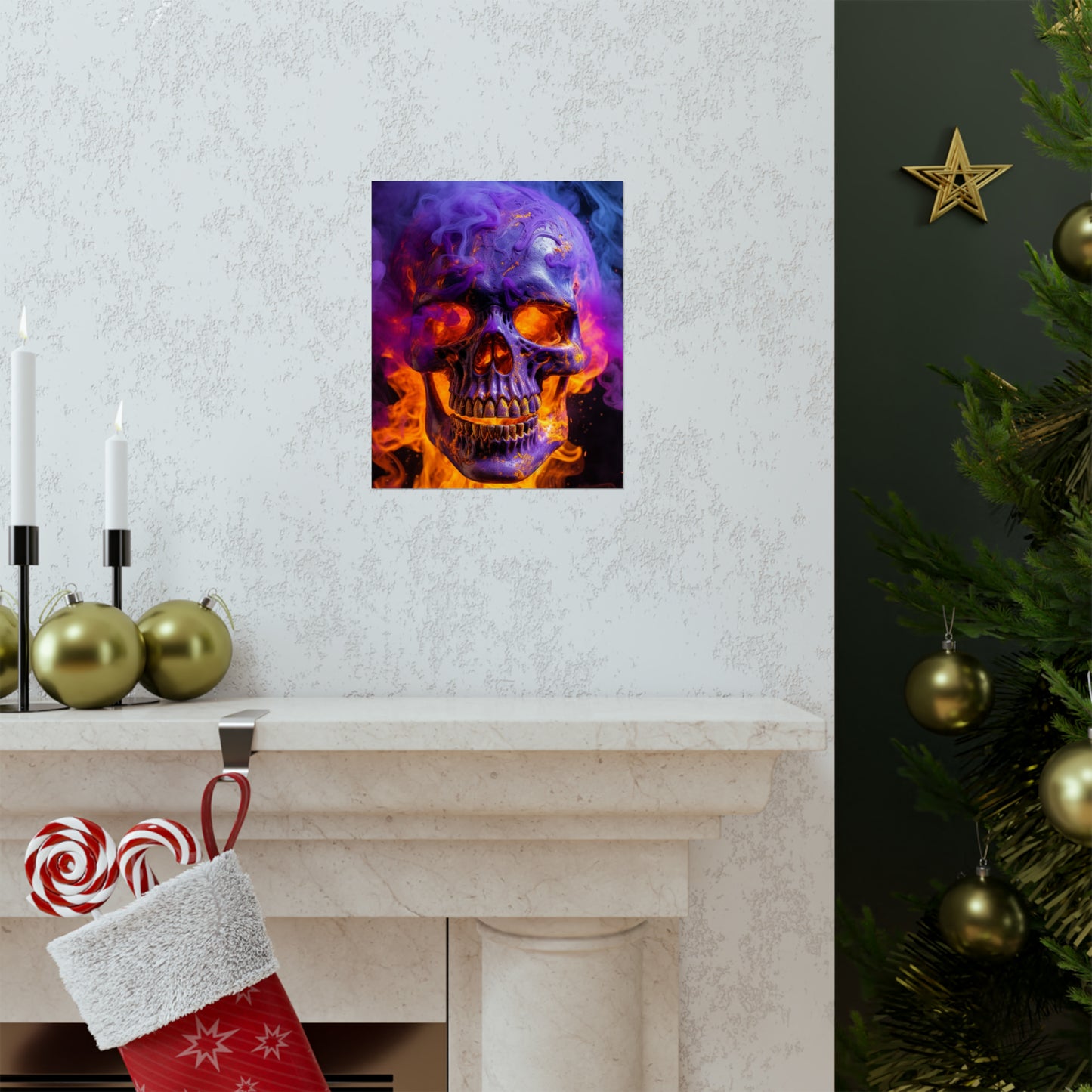 Premium Matte Vertical Posters Macro Skull 1