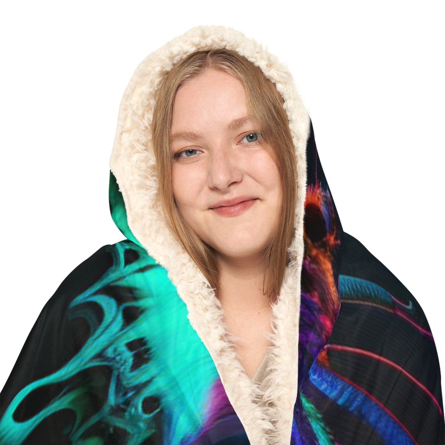 Snuggle Hooded Blanket Raw Hyper Color Butterfly 5