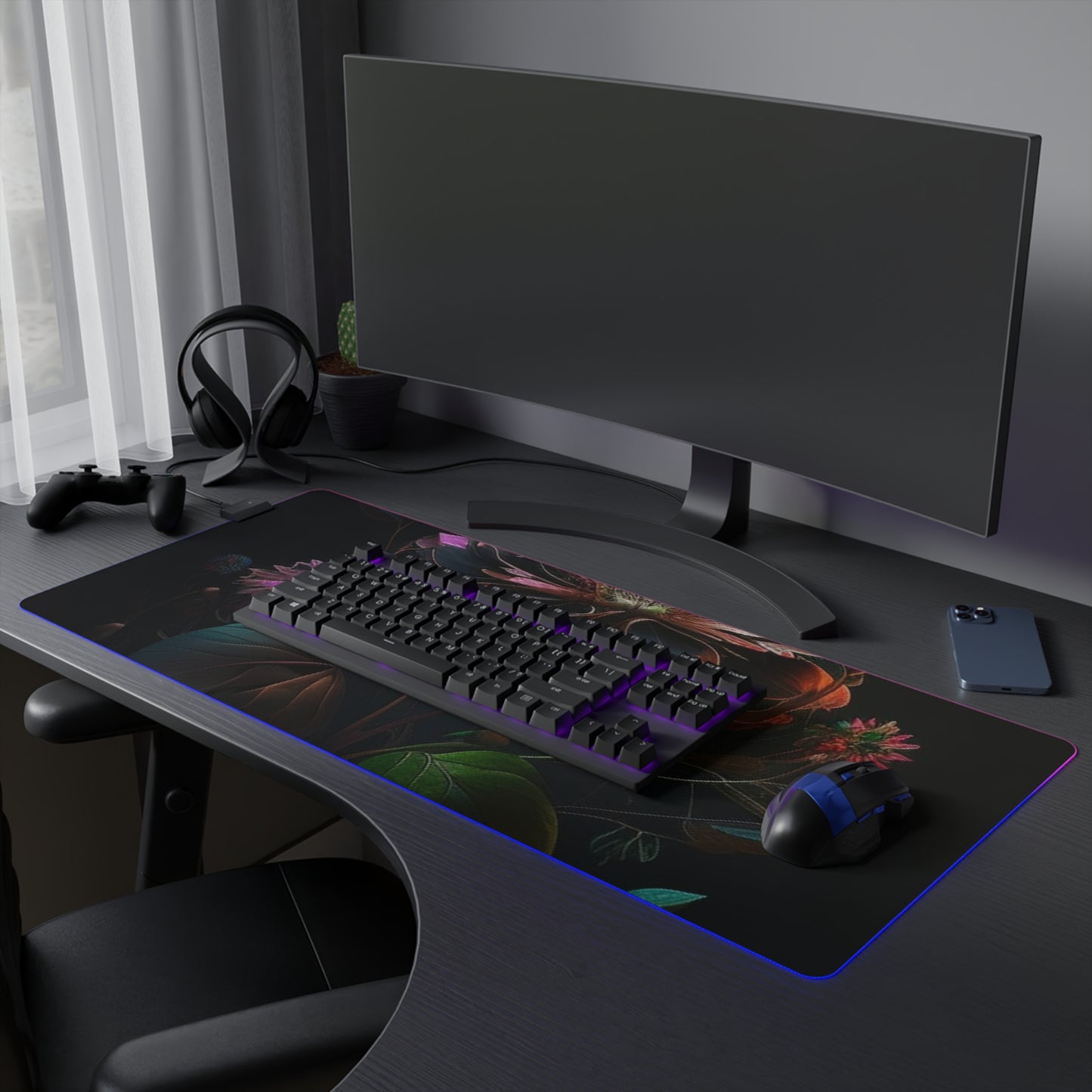 LED Gaming Mouse Pad Flower Arangment 2