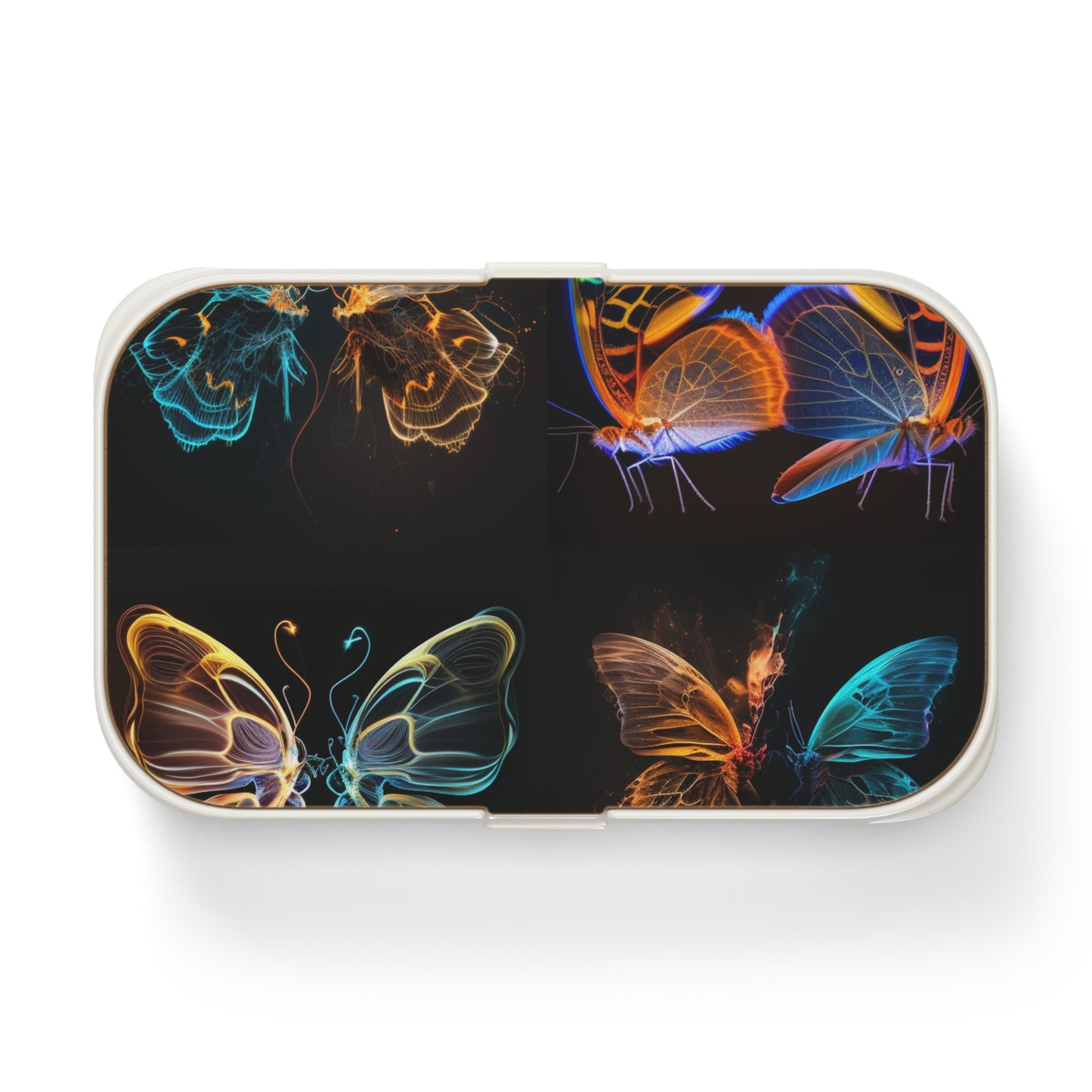 Bento Lunch Box Neon Glo Butterfly 5