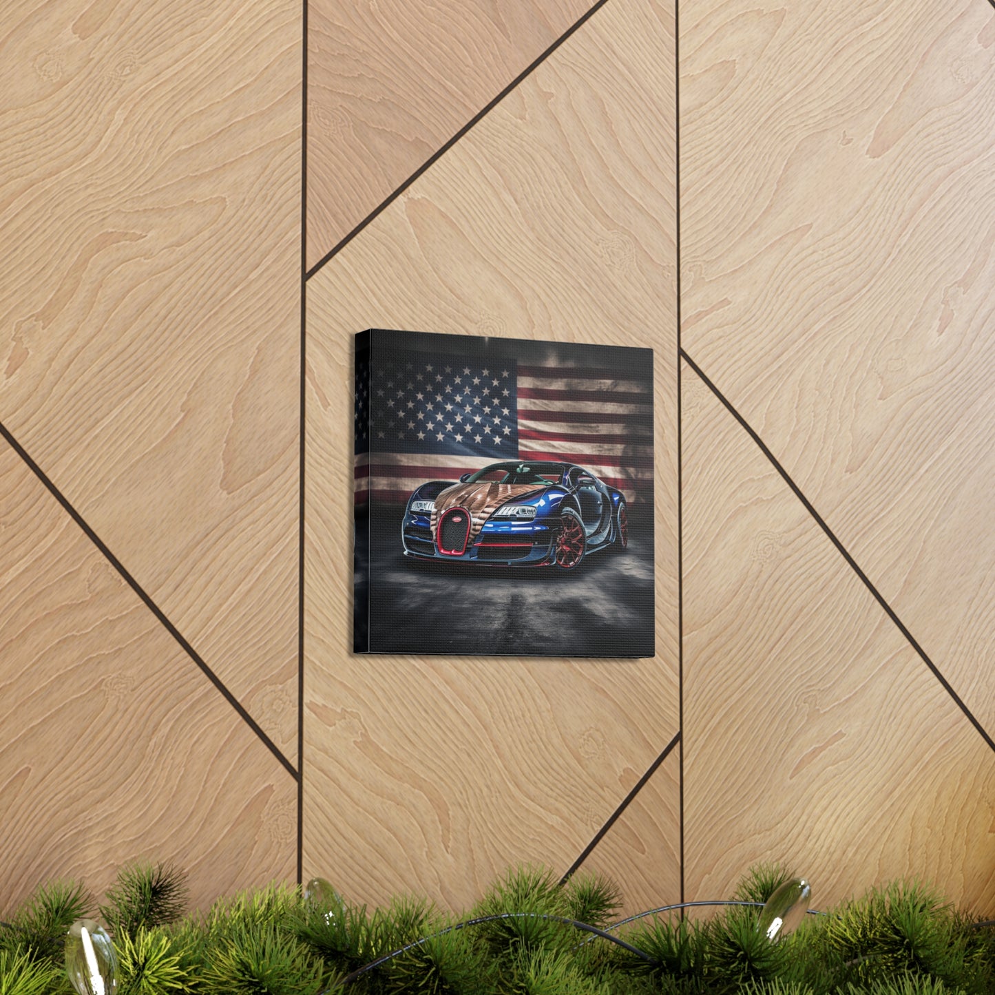 Canvas Gallery Wraps Bugatti American Flag 4