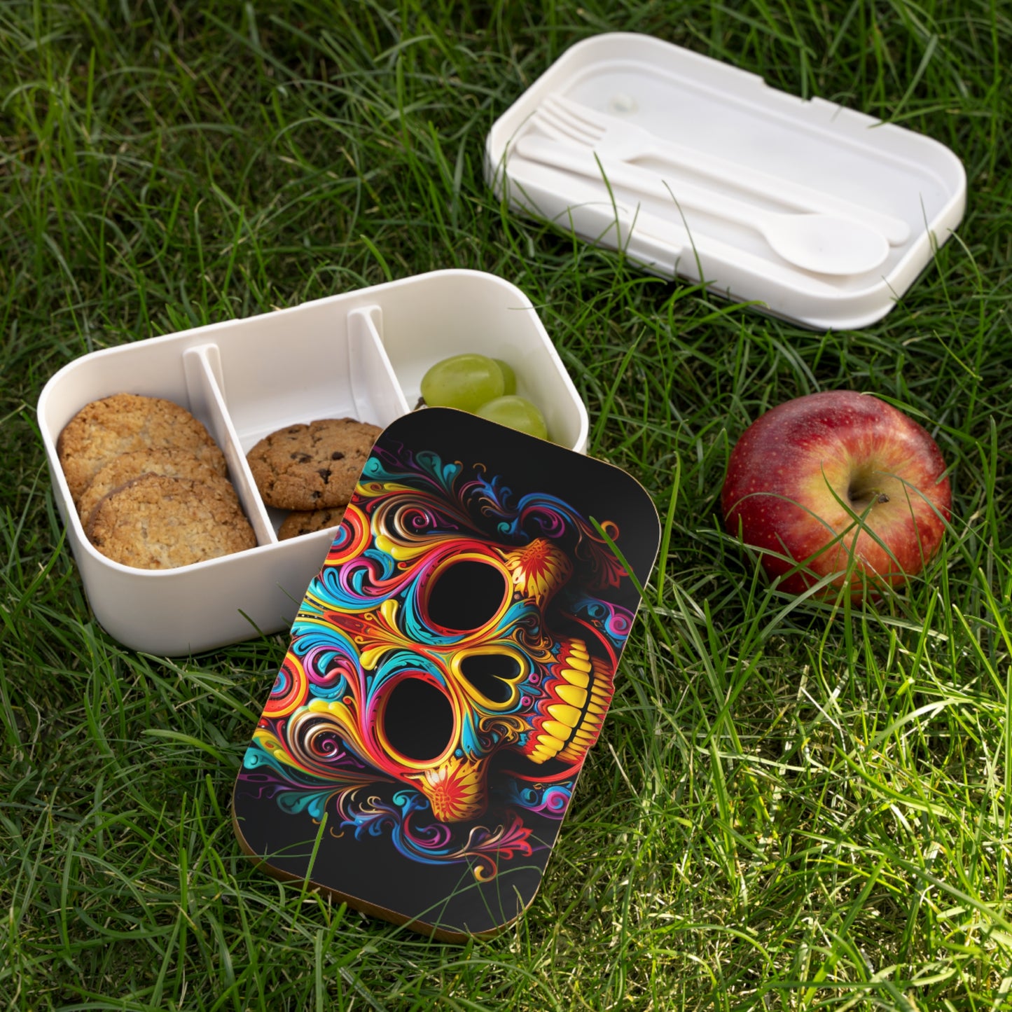 Bento Lunch Box Macro Skull Color 1