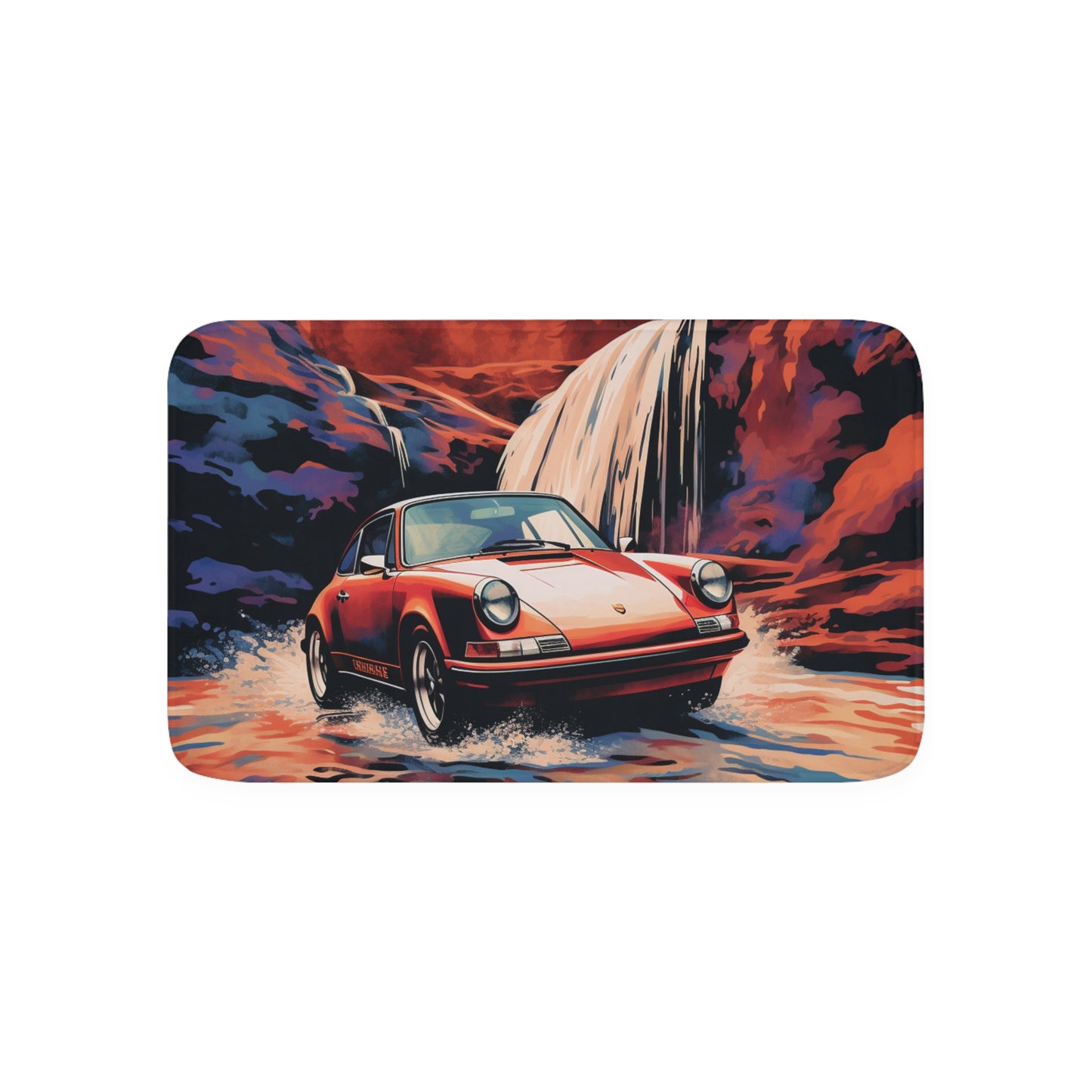 Memory Foam Bath Mat American Flag Porsche Abstract 4