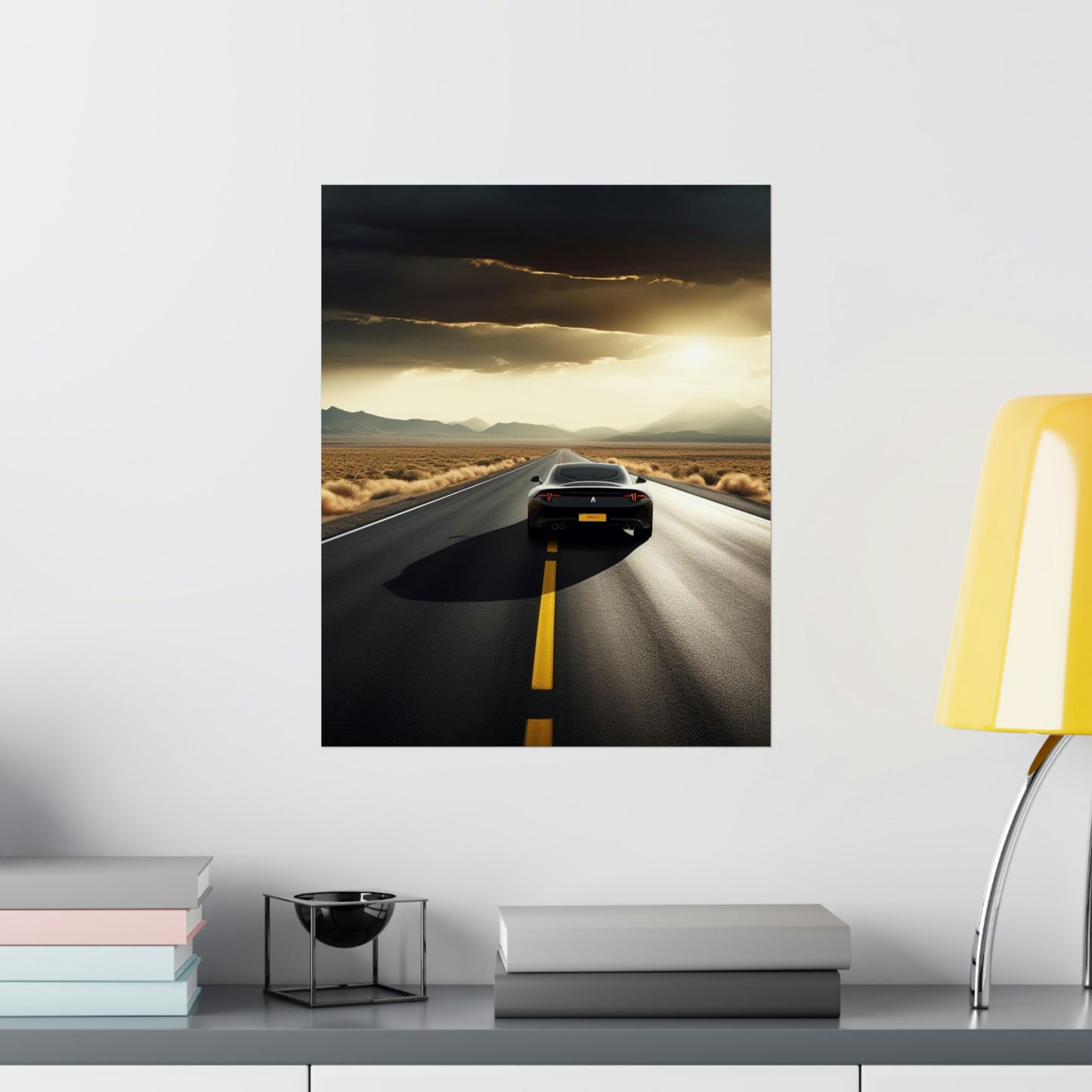 Premium Matte Vertical Posters Ferrari Road 1