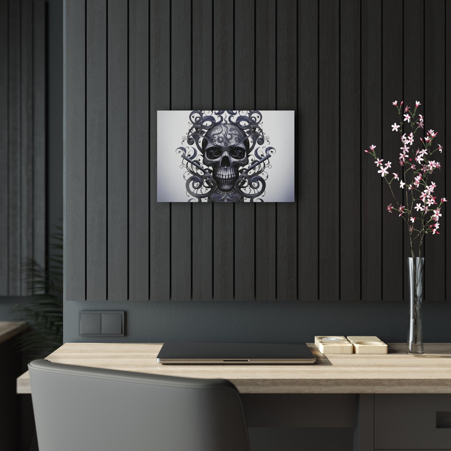 Acrylic Prints Skull Treble Clef 1