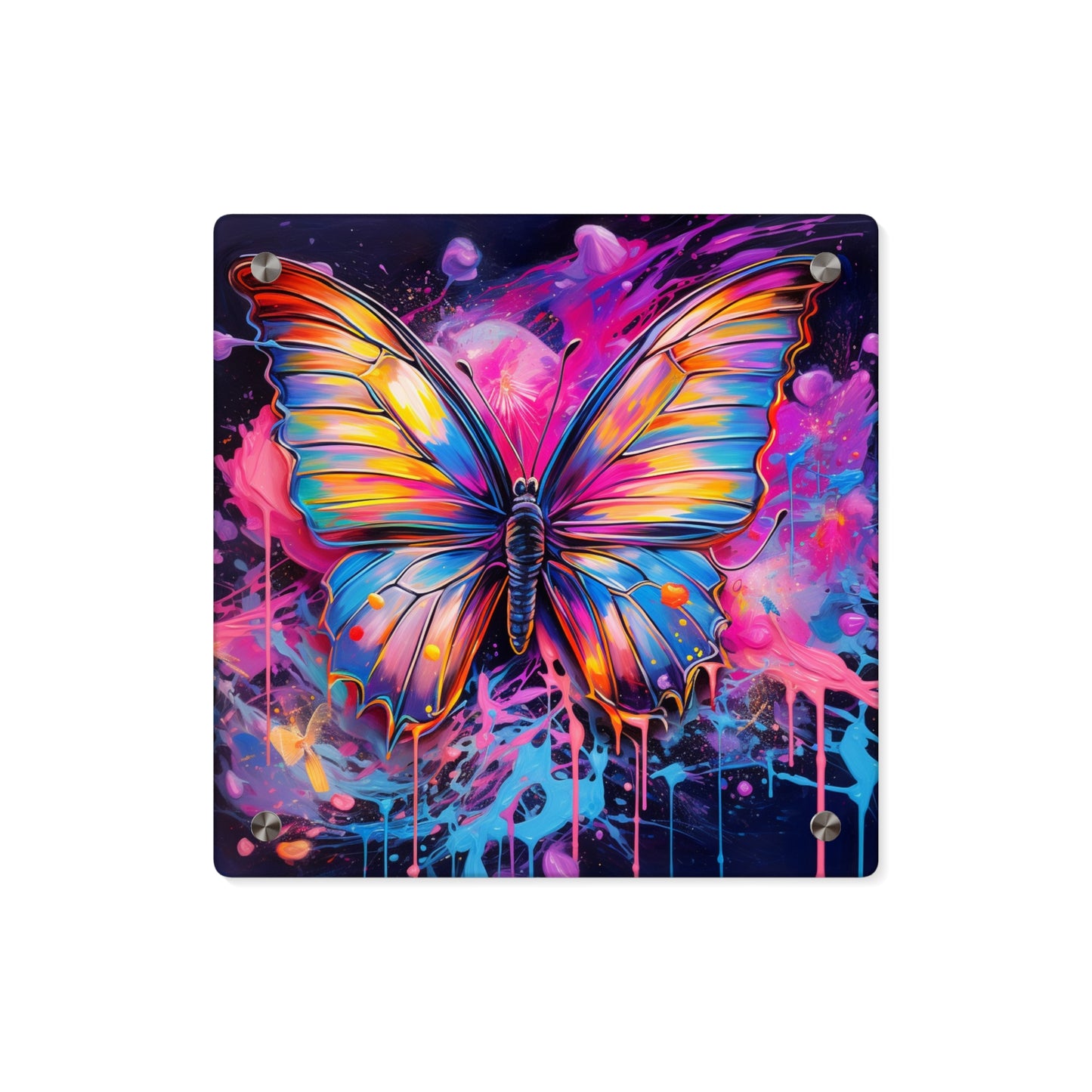 Acrylic Wall Art Panels Pink Butterfly Flair 3