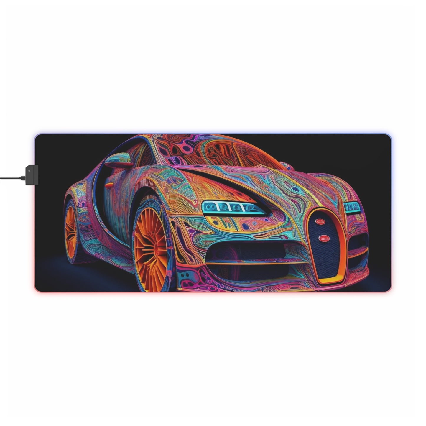 LED Gaming Mouse Pad Bugatti Abstract Concept 1