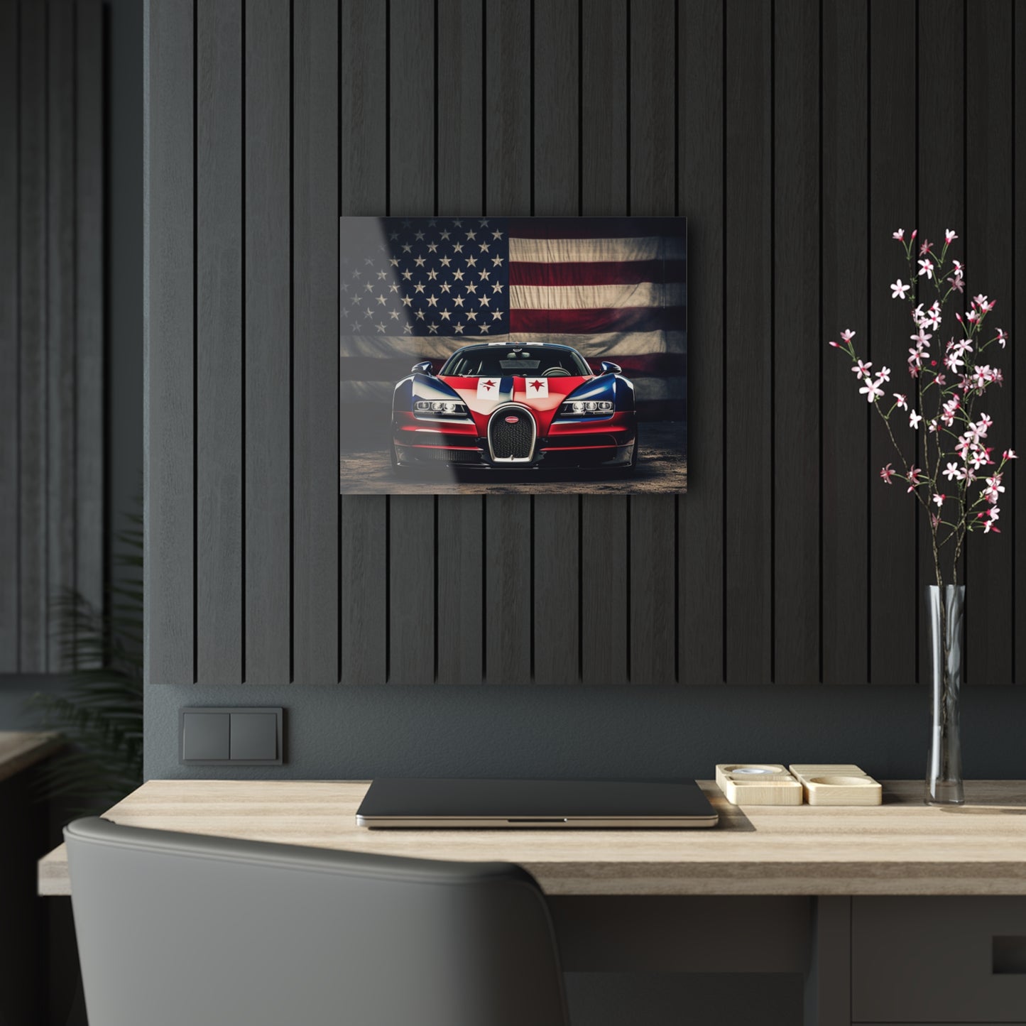 Acrylic Prints Bugatti American Flag 3