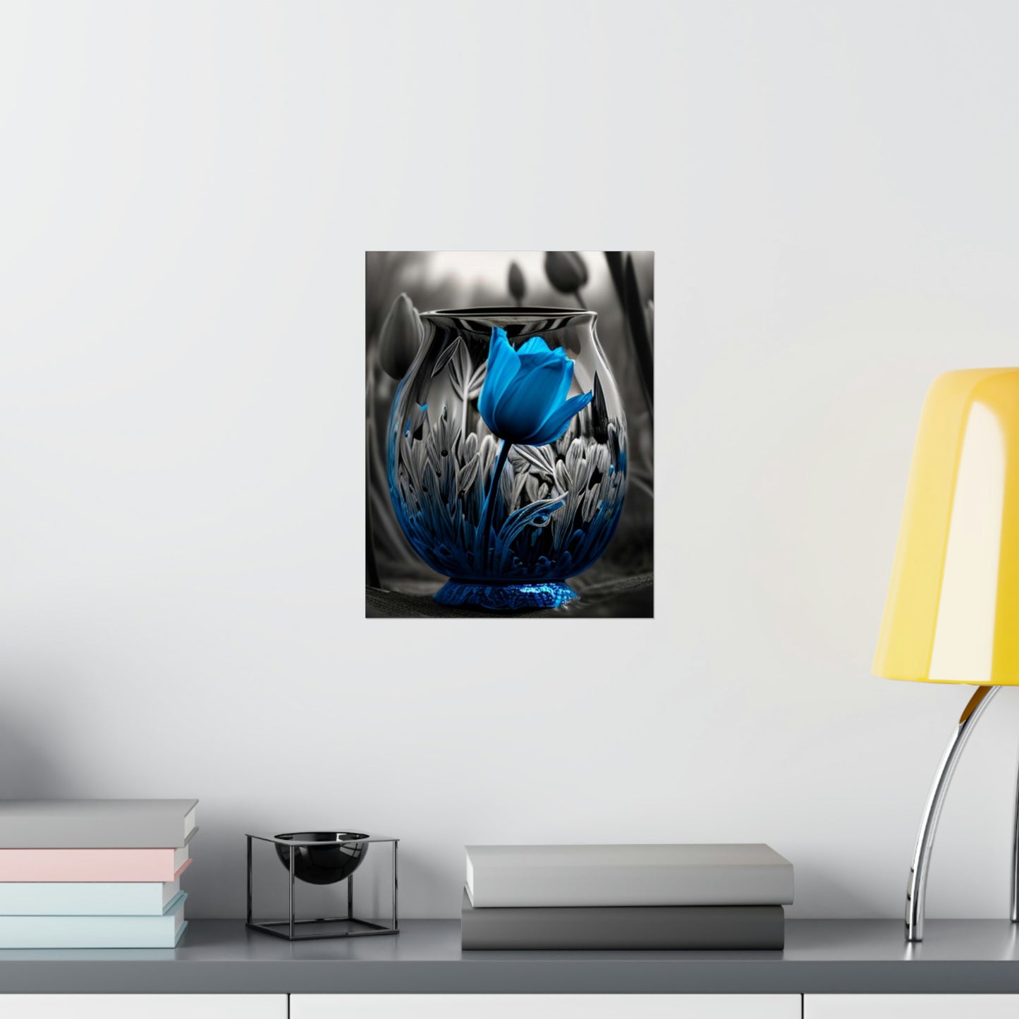 Premium Matte Vertical Posters Tulip Blue 1