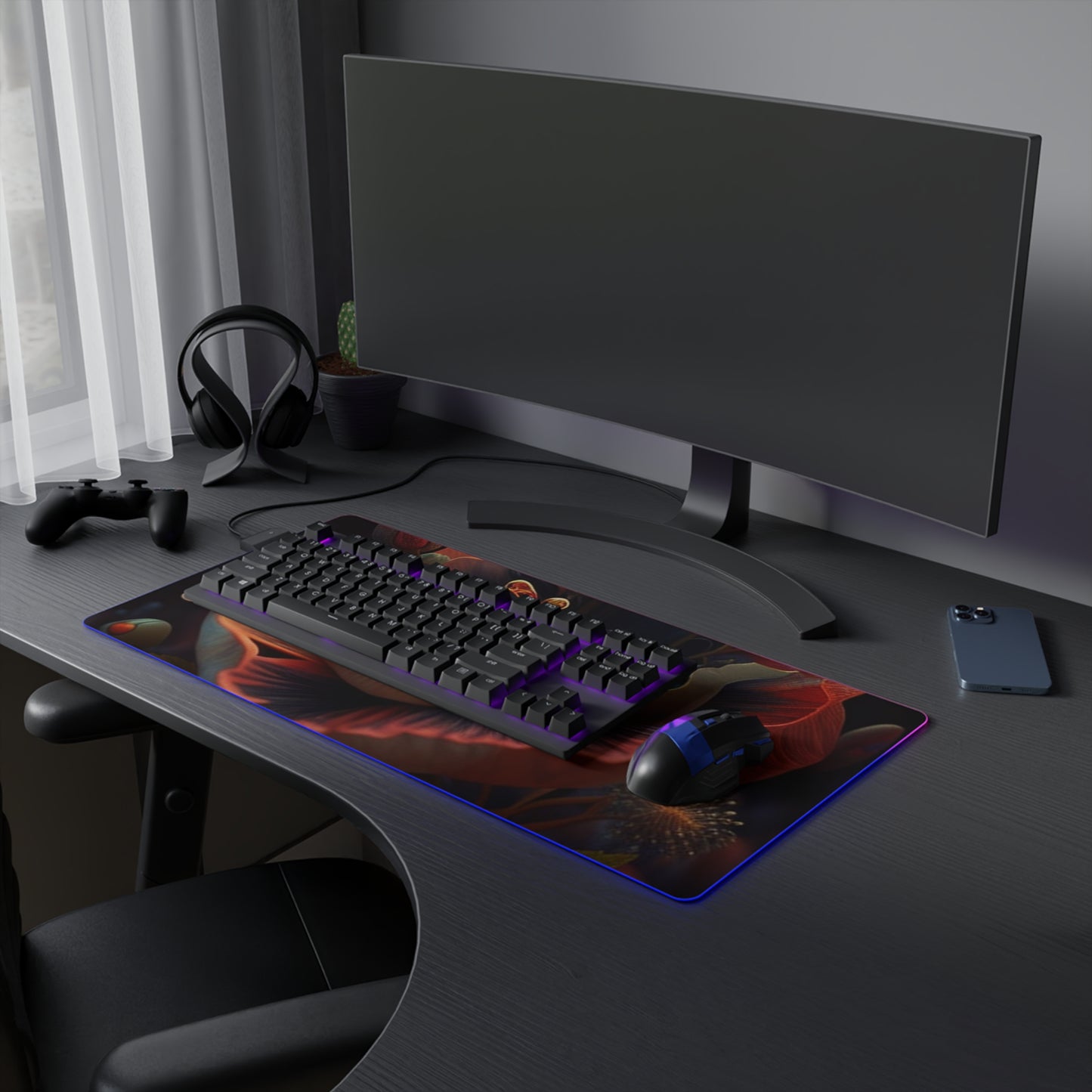 LED Gaming Mouse Pad Flower Arangment 3