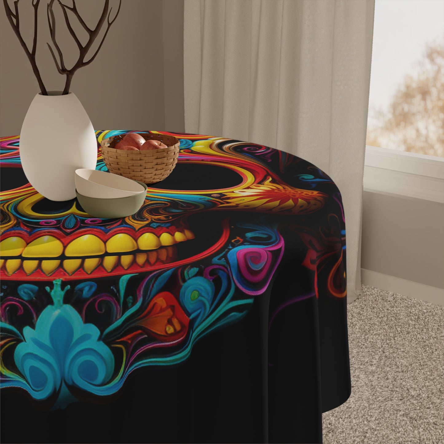 Tablecloth Macro Skull Color 1