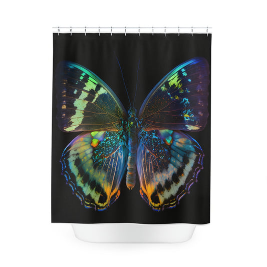 Polyester Shower Curtain Neon Butterfly Flair 4