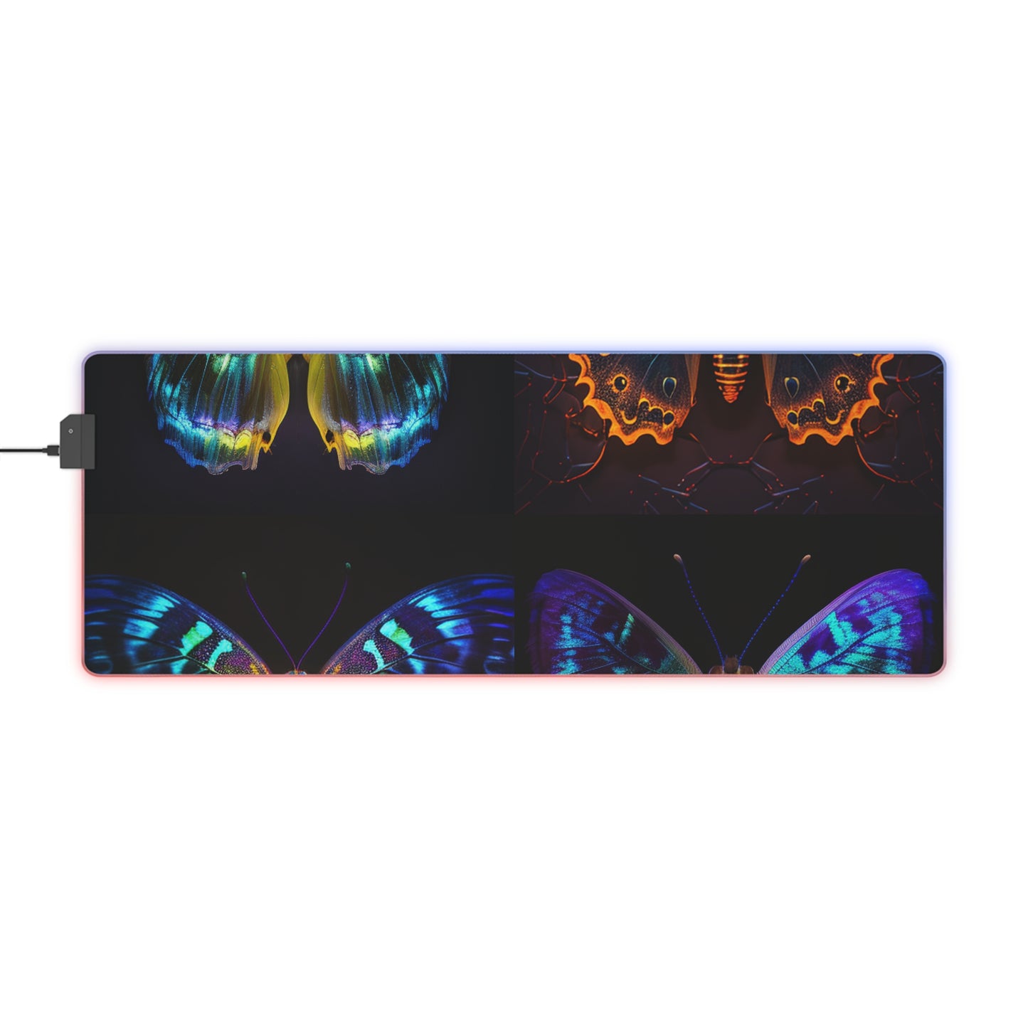 LED Gaming Mouse Pad Neon Hue Butterfly 5