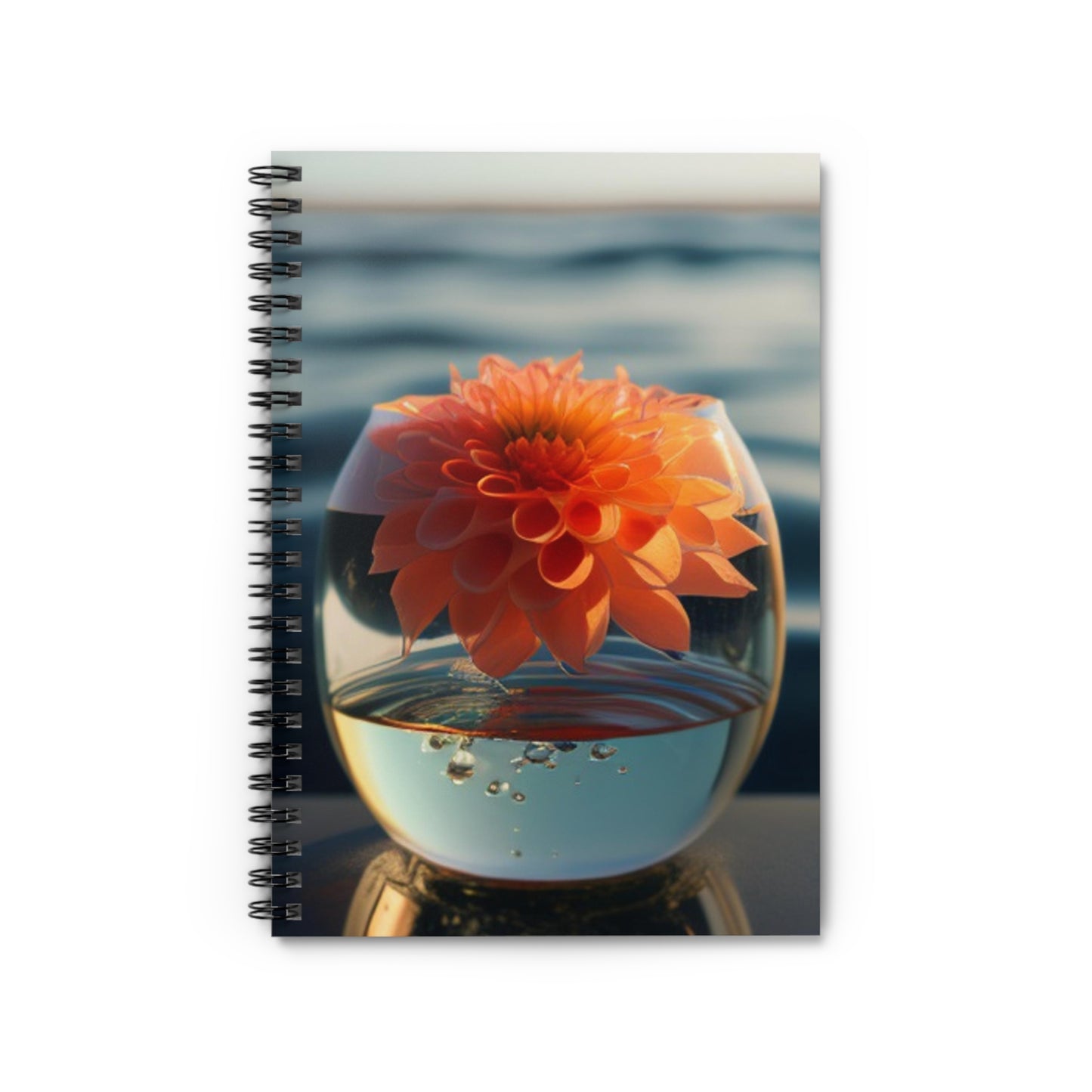 Spiral Notebook - Ruled Line Dahlia Orange 2