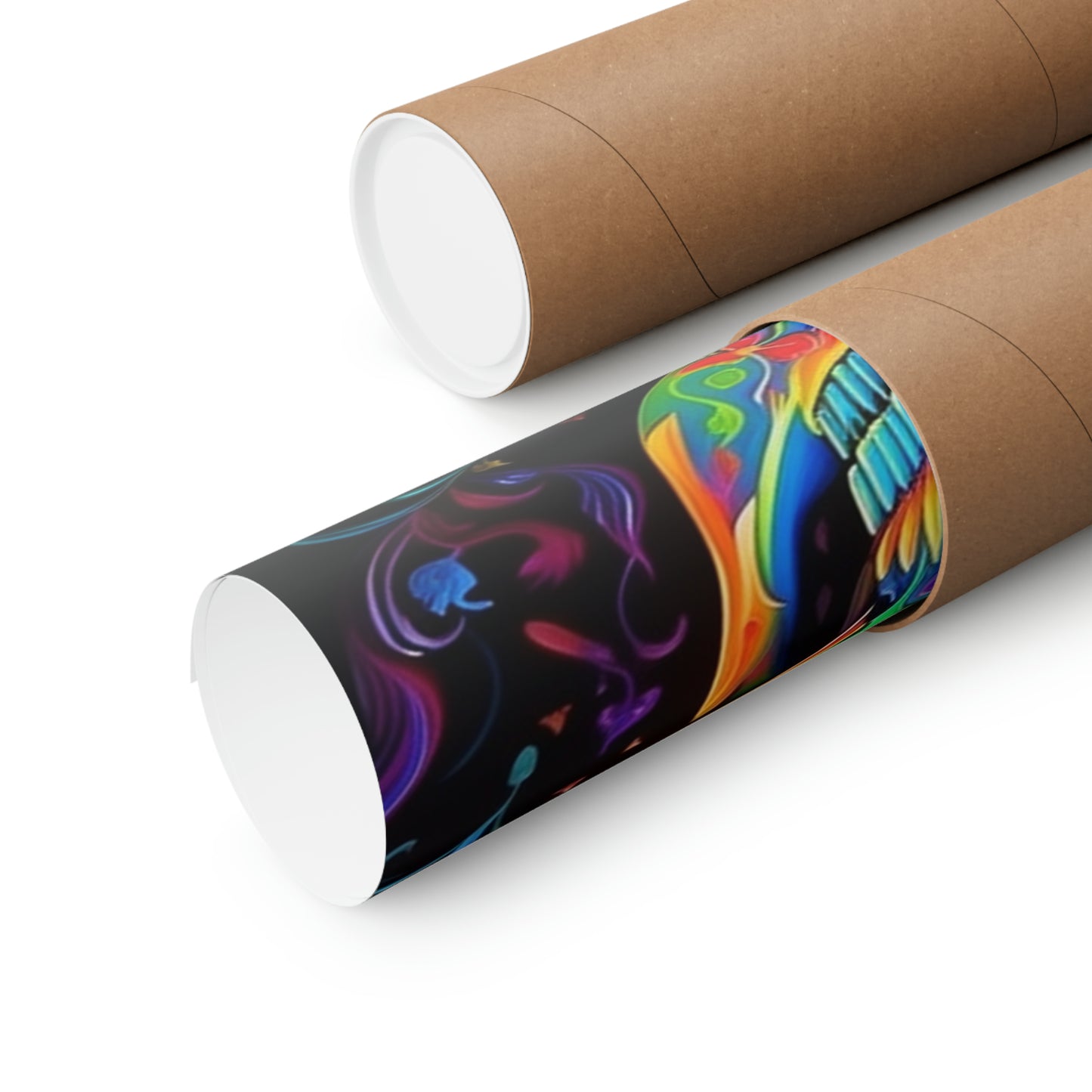 Premium Matte Vertical Posters Macro Skull Color 4